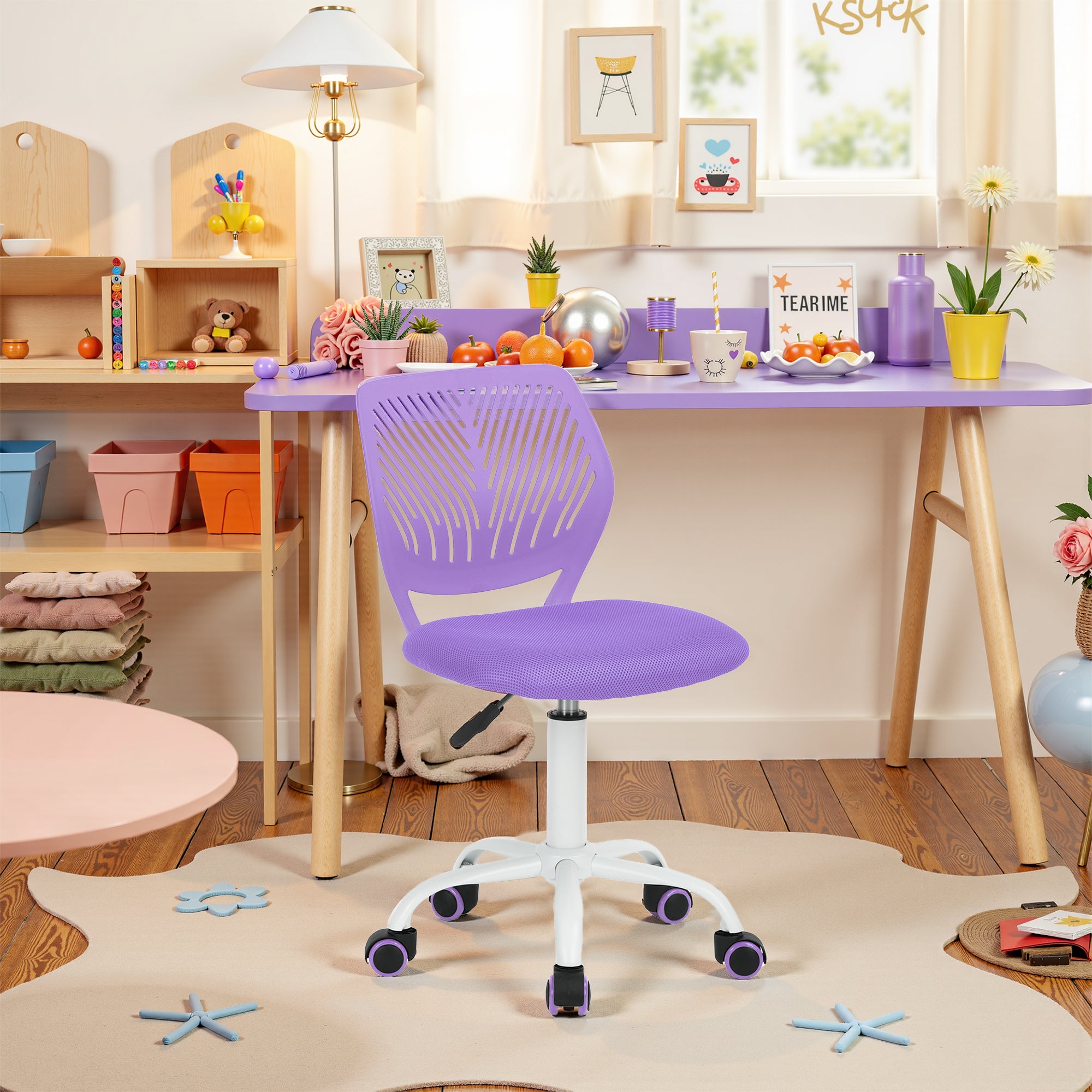 Carnation PP Backrest Office Chair - Stylish & Durable Design