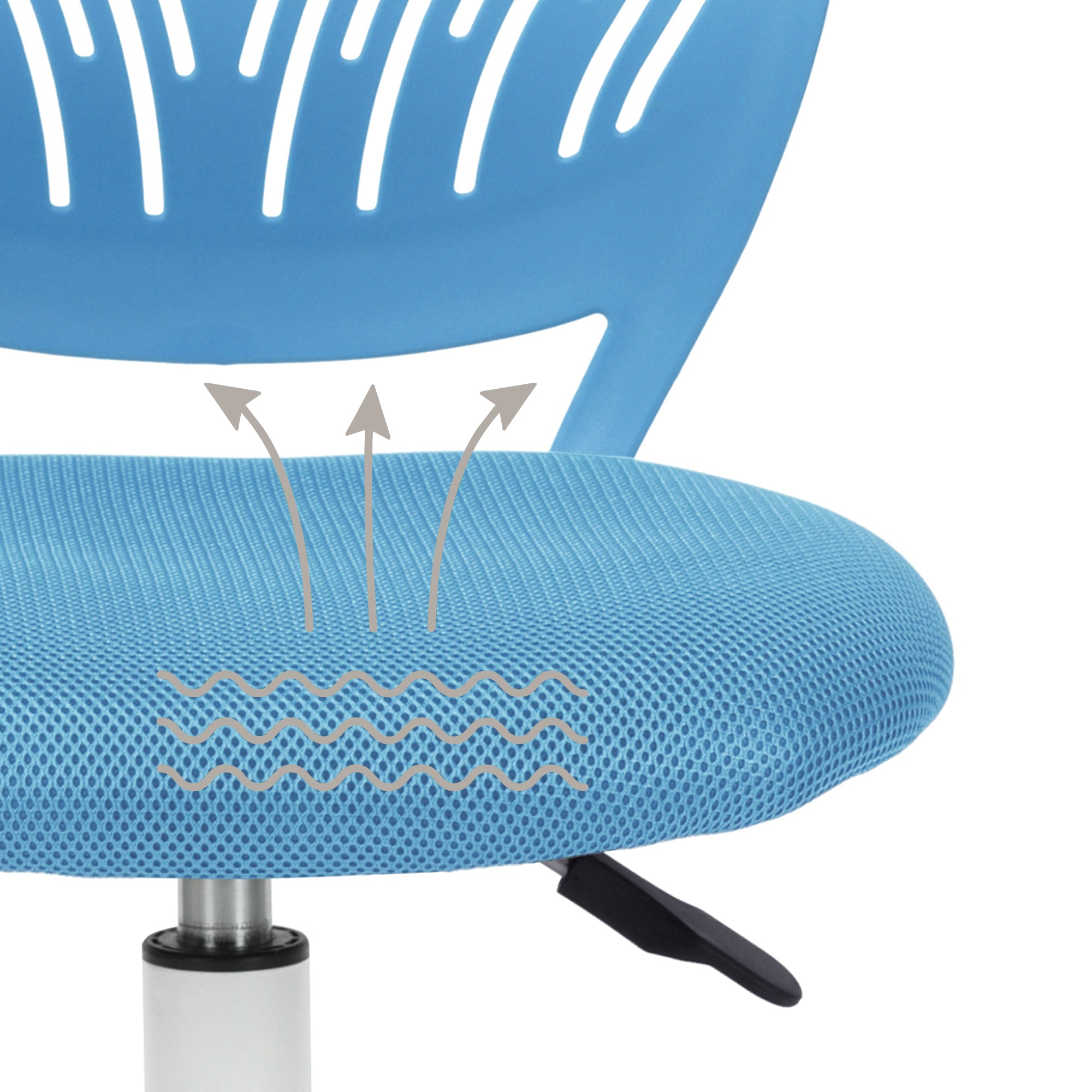 Homy Casa Carnation PP Backrest Office Chair - Stylish & Durable Design, blue