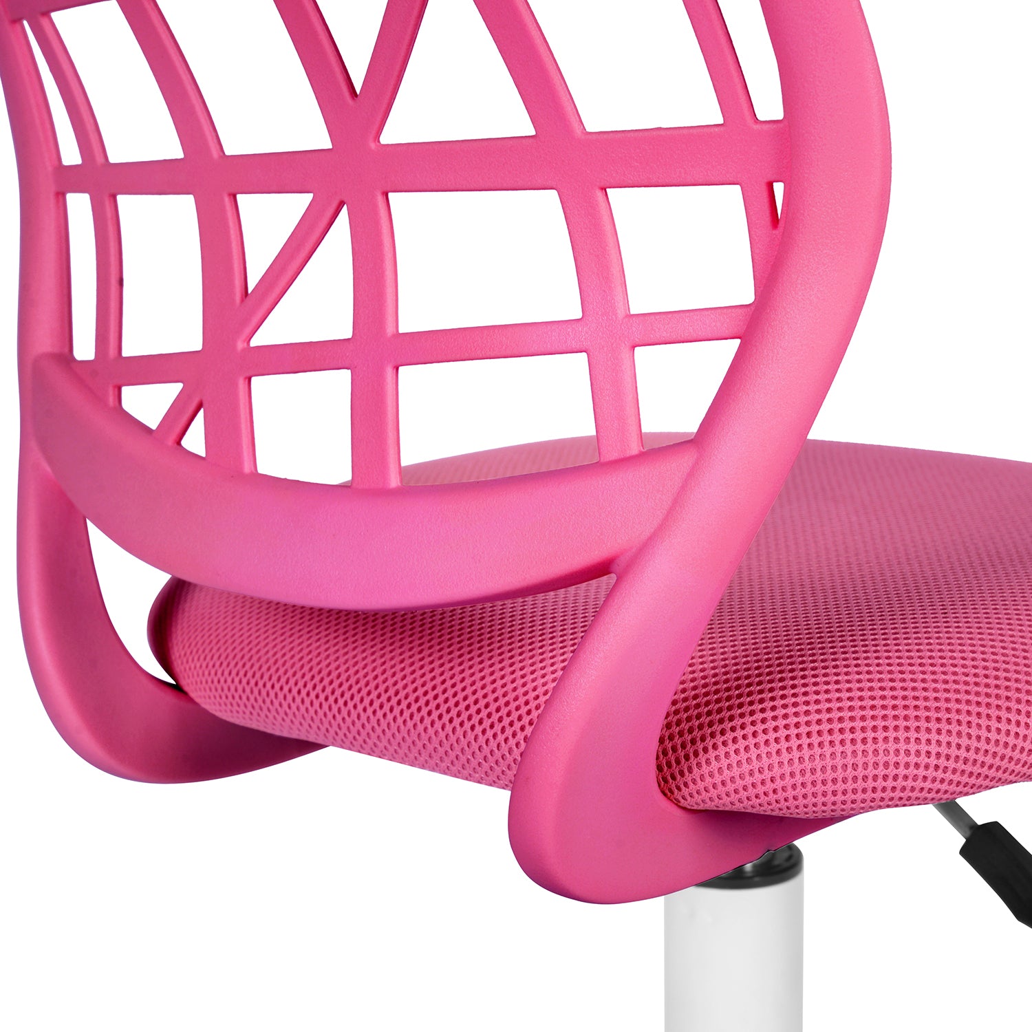 Homy Casa Carnation Pink Stylish Mesh Office Chair with Height Adjustable