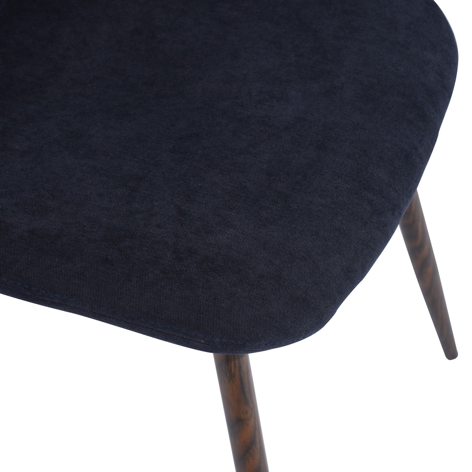 Homy Casa CHARLTON 4PC TERRY FABRIC BLUE Dining Chair Modern Seating for Home or Office Open Box
