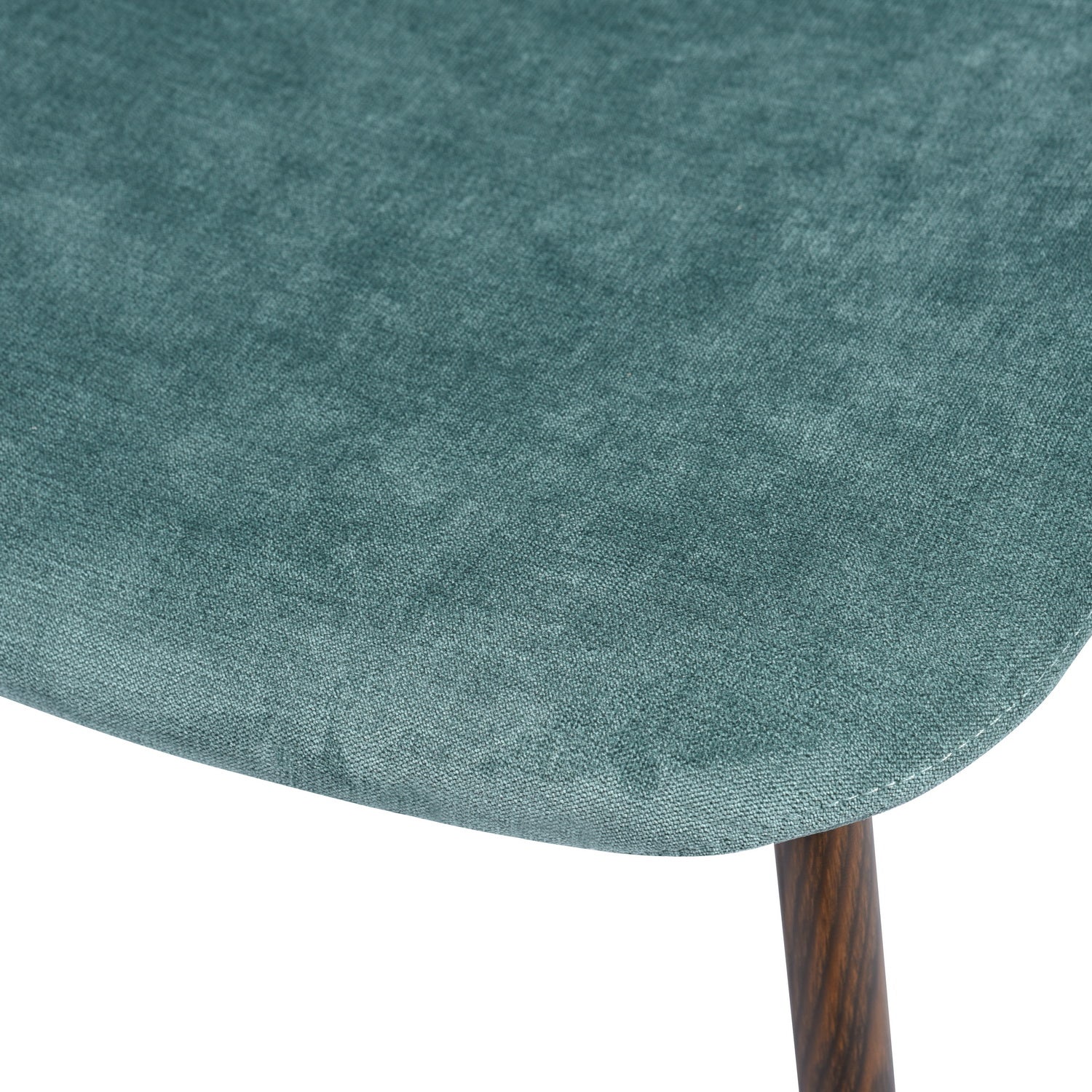 Open Box Homy Casa CHARLTON TERRY FABRIC GREEN Dining Chair "17.32 x 20.87 x 34.25 in" Modern Seating for Home and Office