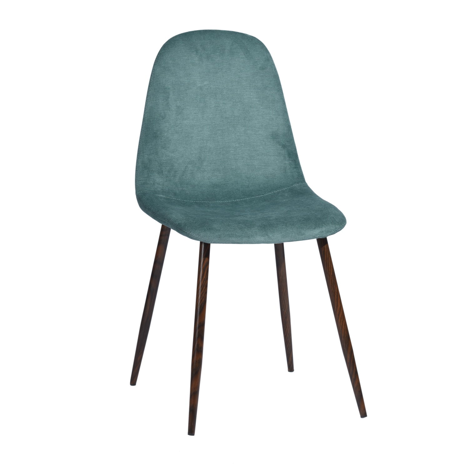 Open Box Homy Casa CHARLTON TERRY FABRIC GREEN Dining Chair "17.32 x 20.87 x 34.25 in" Modern Seating for Home and Office