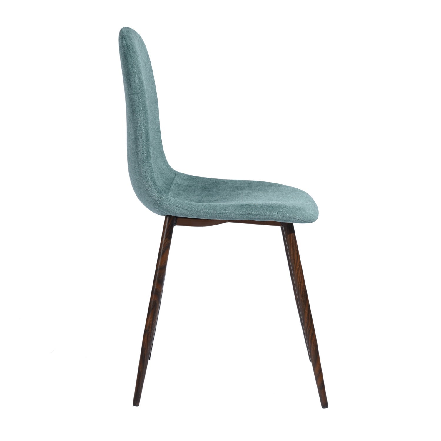 Open Box Homy Casa CHARLTON TERRY FABRIC GREEN Dining Chair "17.32 x 20.87 x 34.25 in" Modern Seating for Home and Office