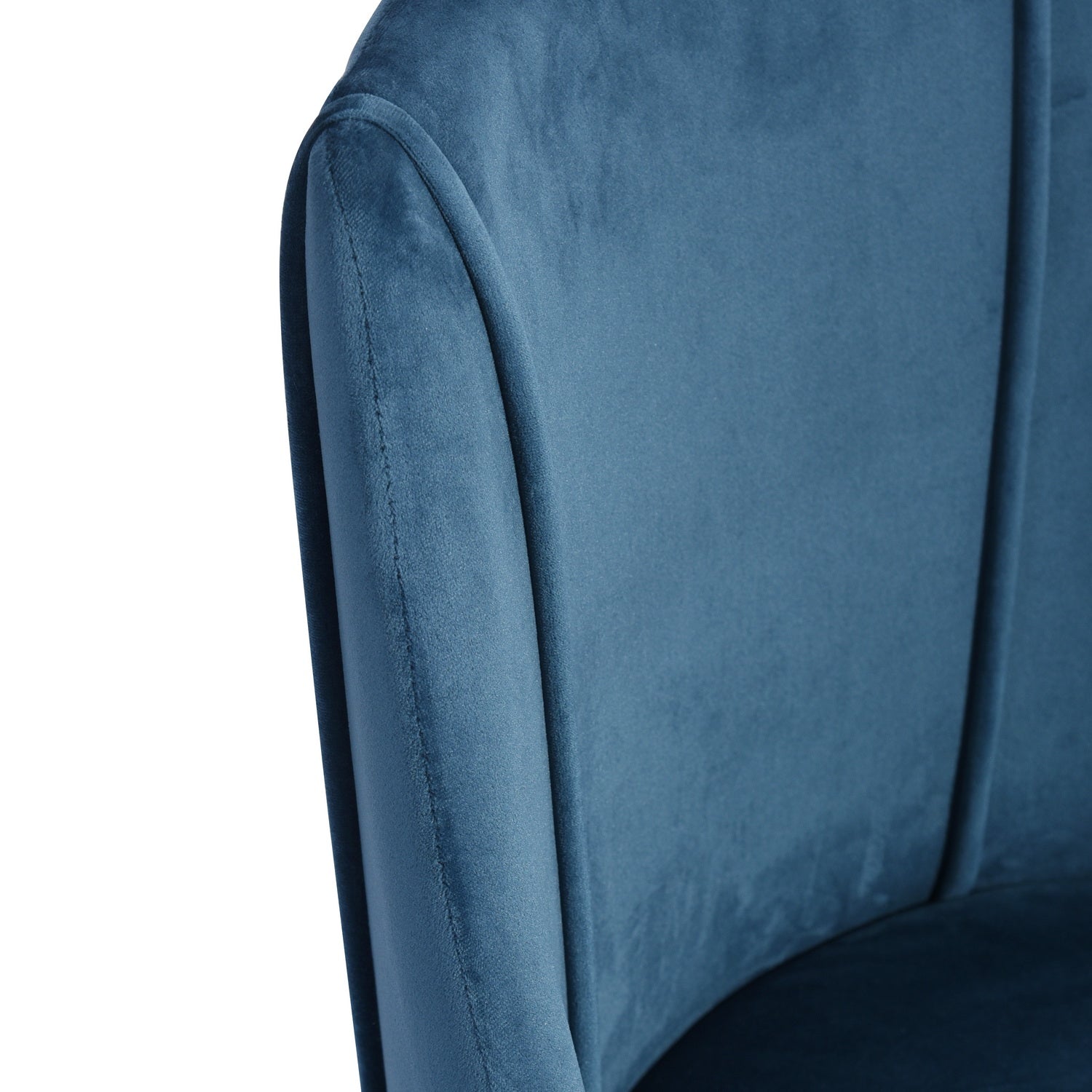Open Box Homy Casa CIAN BLUE Ⅰ "20.47'' W x 20.08'' D x 33.27'' H" Modern Velvet Office Chair