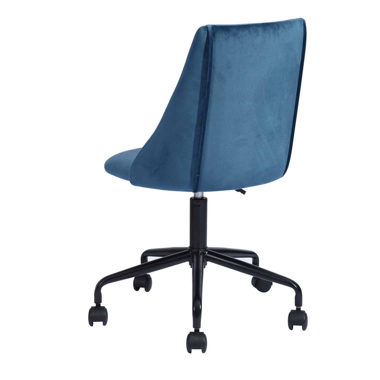 Open Box Homy Casa CIAN BLUE Ⅰ "20.47'' W x 20.08'' D x 33.27'' H" Modern Velvet Office Chair