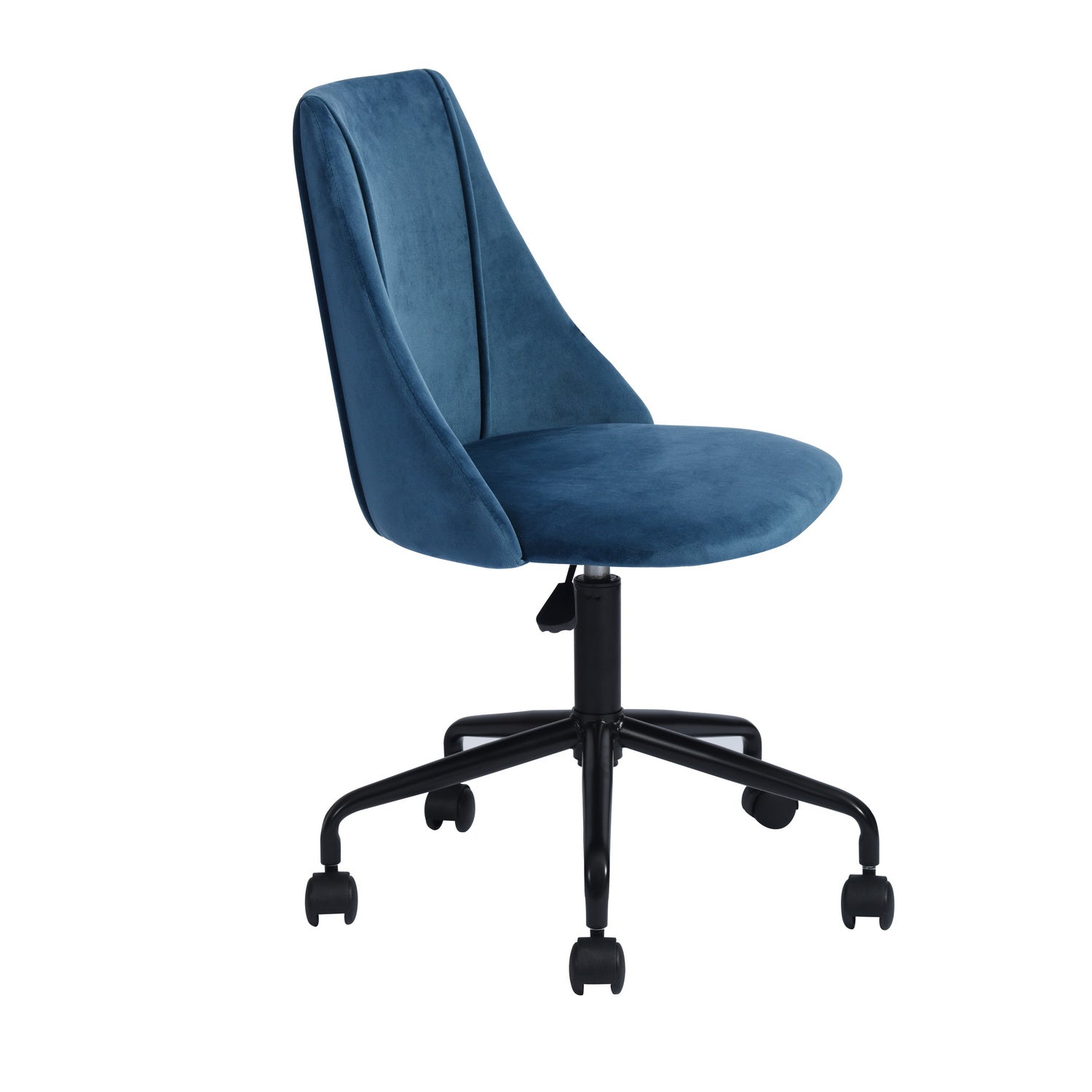 Open Box Homy Casa CIAN BLUE Ⅰ "20.47'' W x 20.08'' D x 33.27'' H" Modern Velvet Office Chair