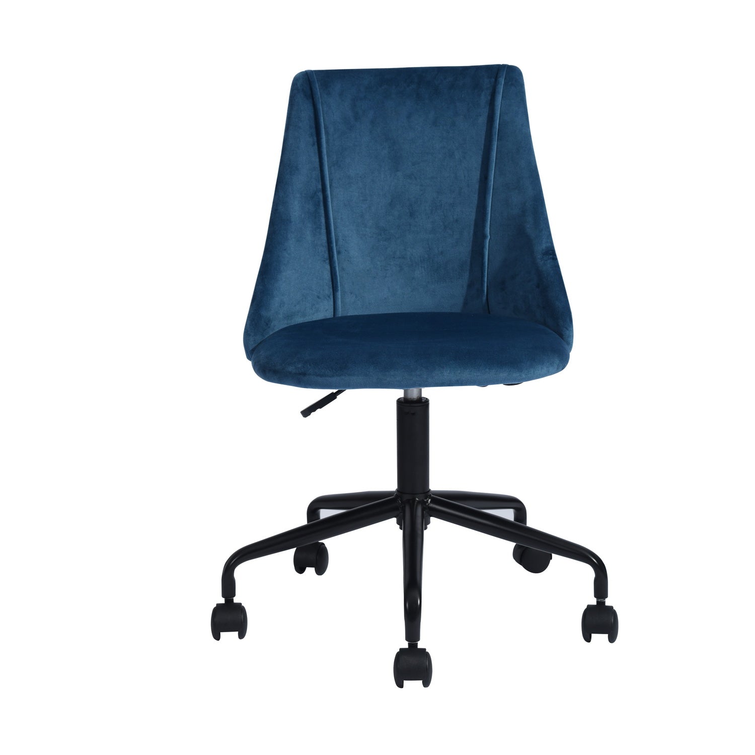 Open Box Homy Casa CIAN BLUE Ⅰ "20.47'' W x 20.08'' D x 33.27'' H" Modern Velvet Office Chair