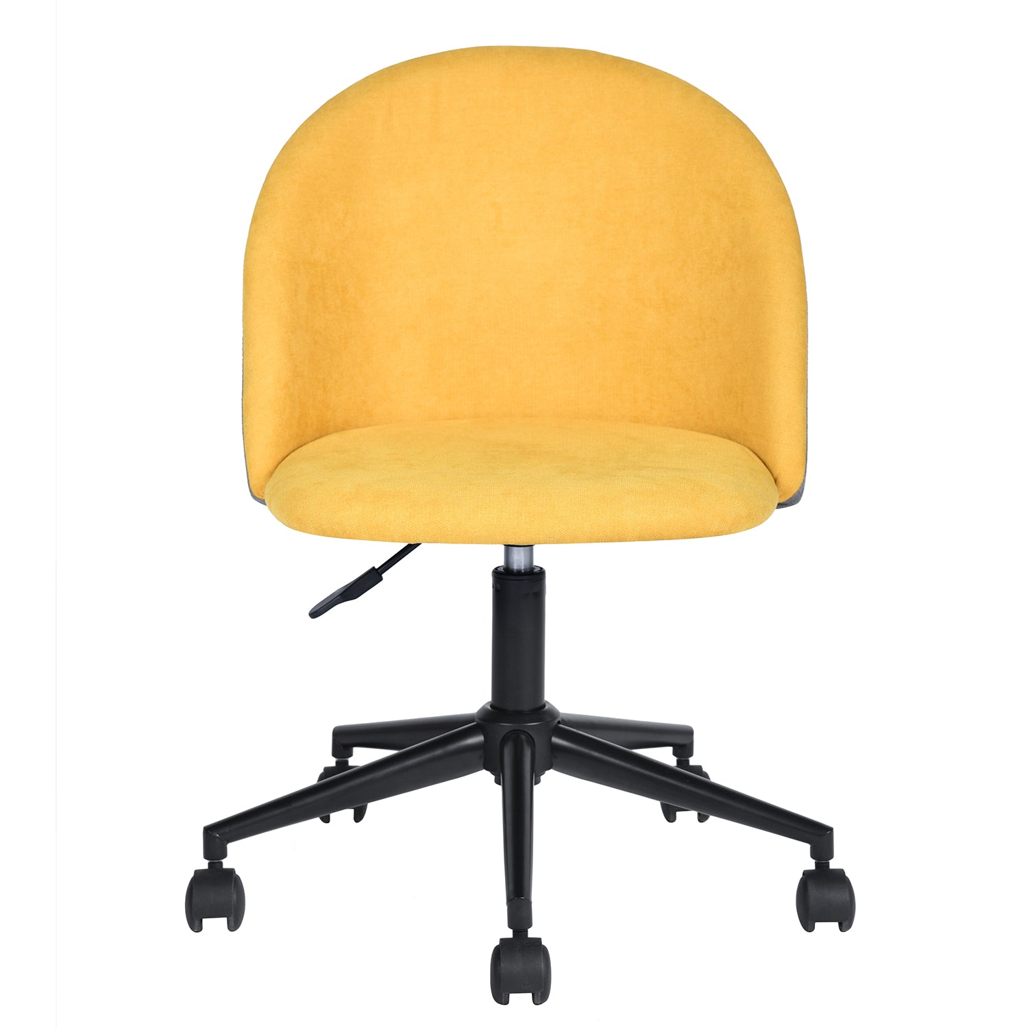 Homy Casa DUDLEY Ergonomic Office Chair with Adjustable Height and Casters, Yellow & Grey, Open Box