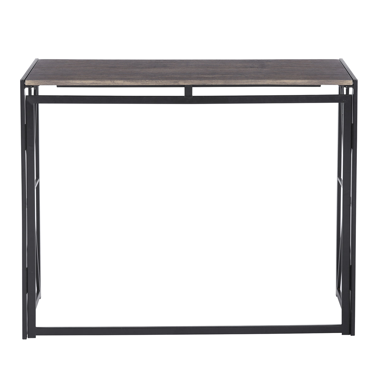 Homy Casa HORES E WALNUT Table "39.4" W x 15" D x 31.5" H Entryway or Office Desk Open Box