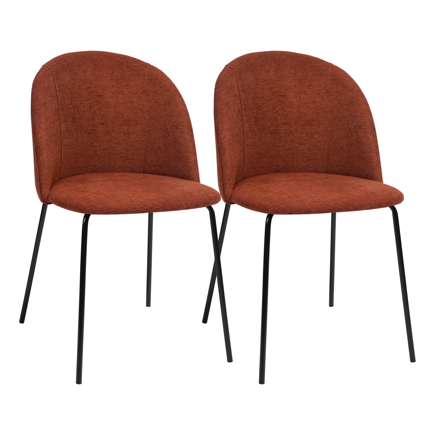 Homy Casa PUZZLE ORANGE Dining Chair "20.87'' L x 19.69'' W x 31.89'' H" Modern Seating for Kitchen and Dining Room Open Box