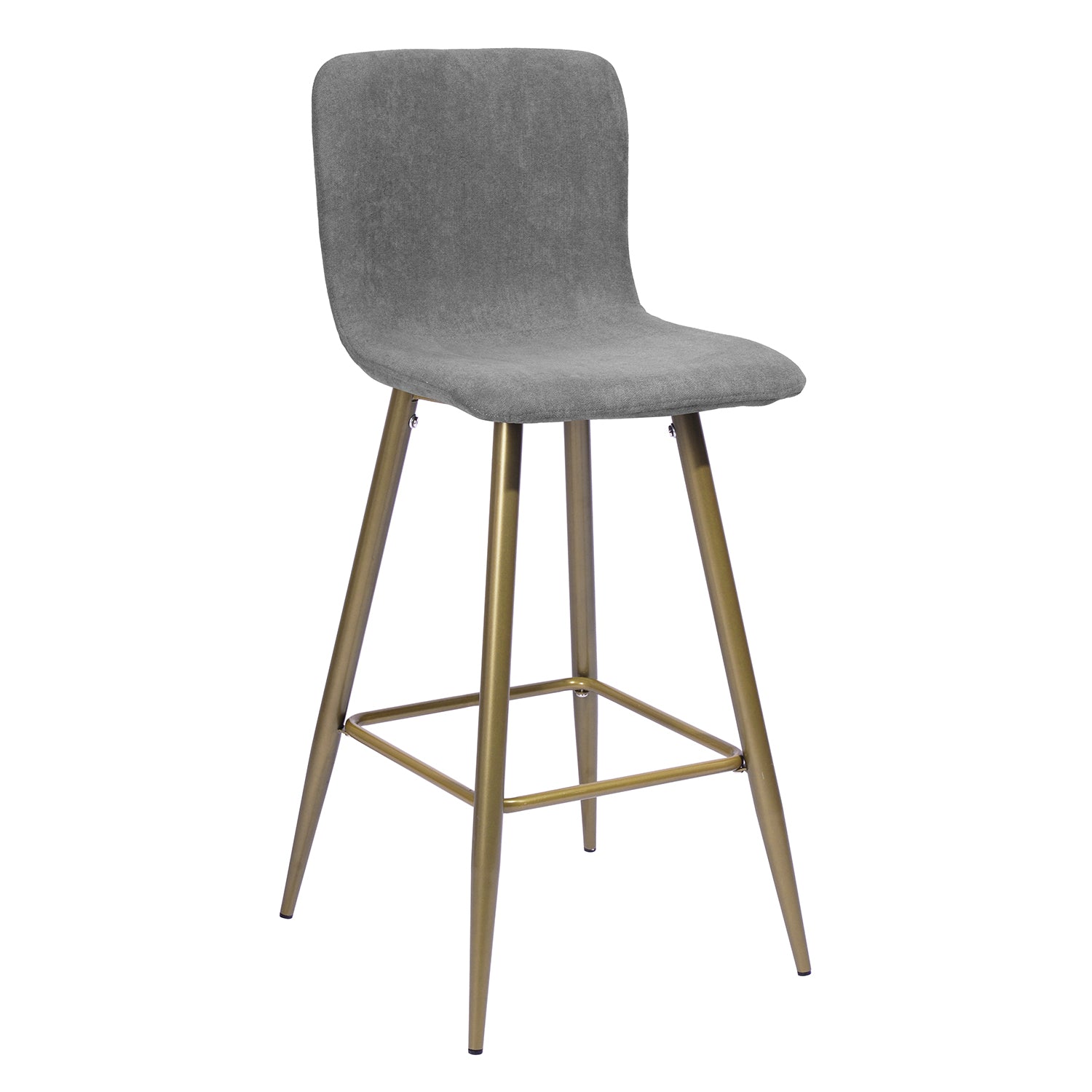 Homy Casa Scargill 2PC Upholstered Counter Height Bar Stools in Dark Grey
