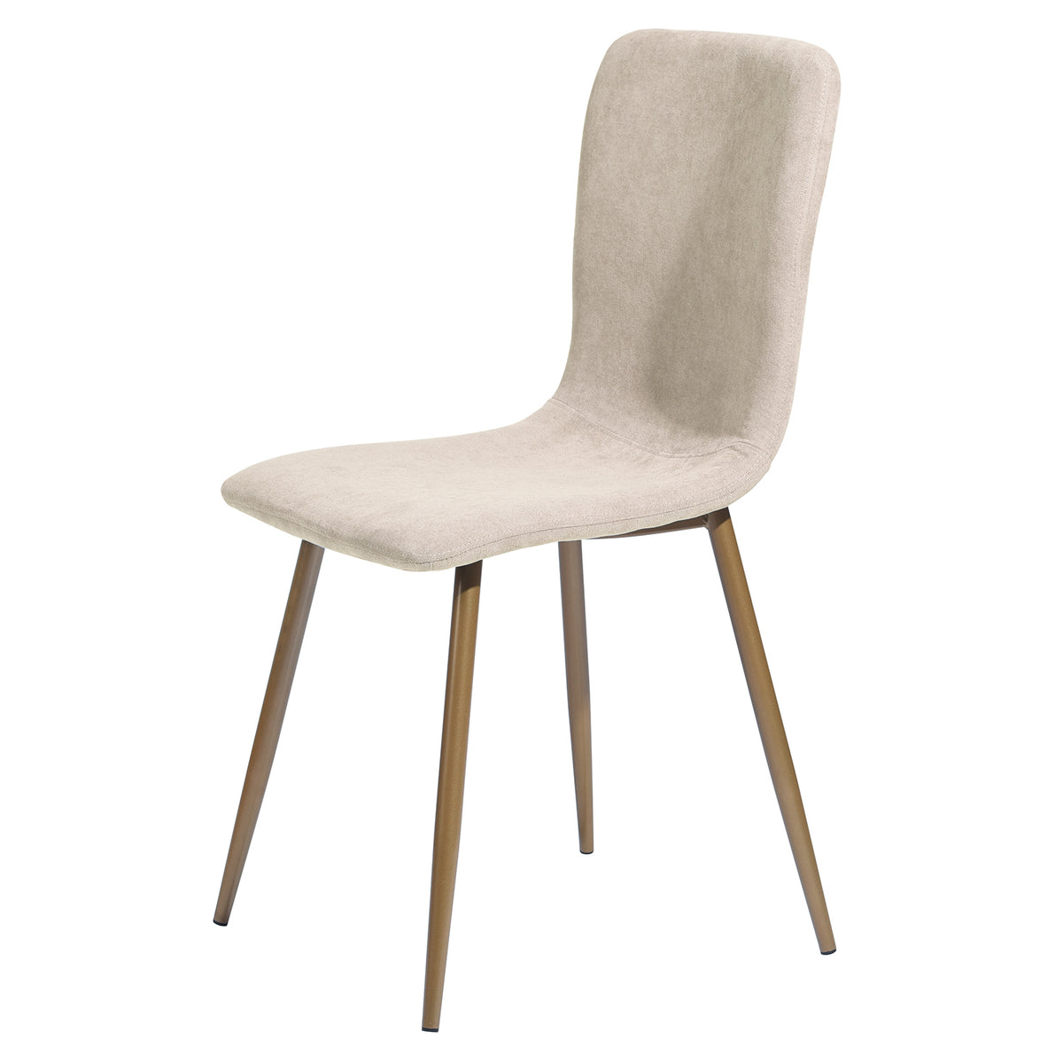 Homy Casa CLIFT+SCARGILL 5PC Dining Set Round White Table with 4 Beige Upholstered Chairs Open Box