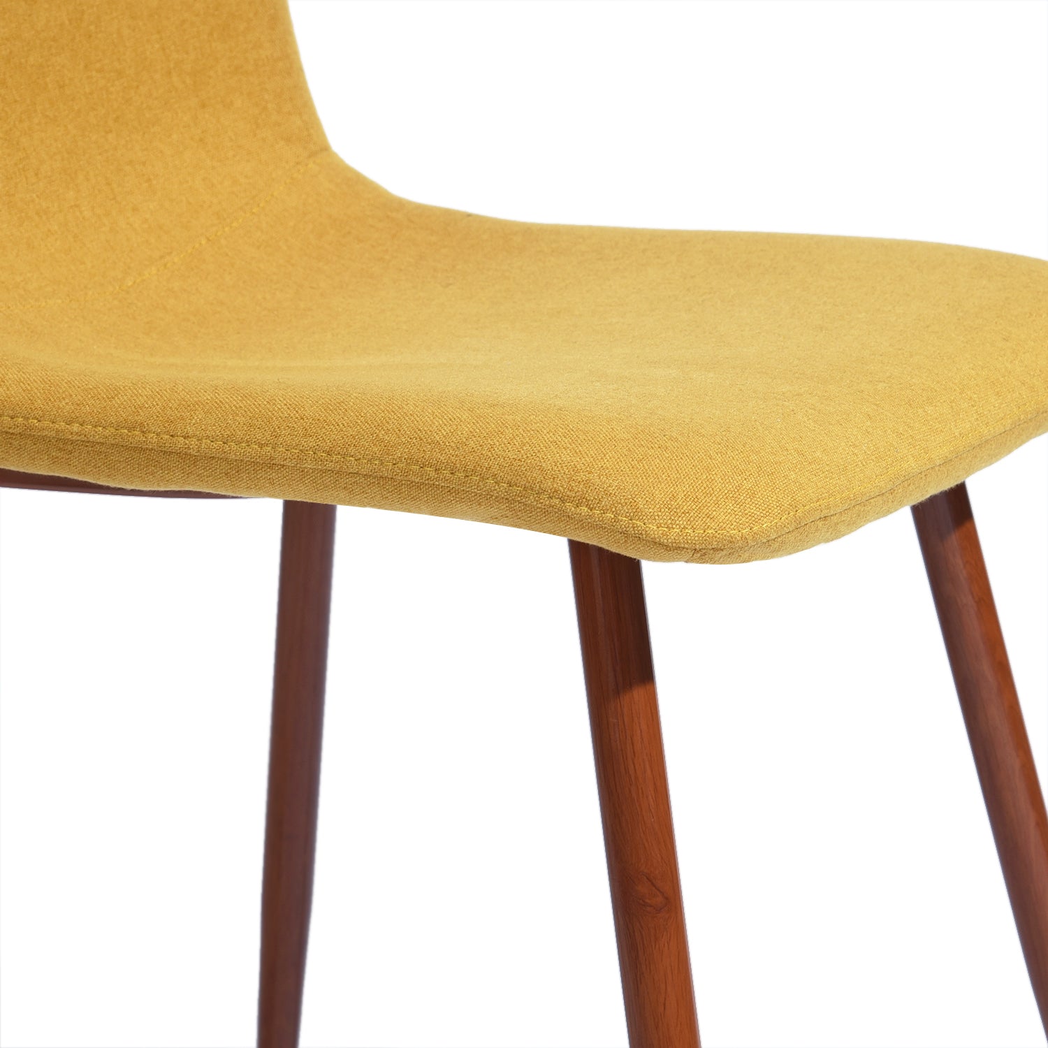 Homy Casa SCARGILL Yellow Dining Chair Set "15.55'' L x 19.49'' W x 33.66'' H" for Kitchen & Dining Room Open Box