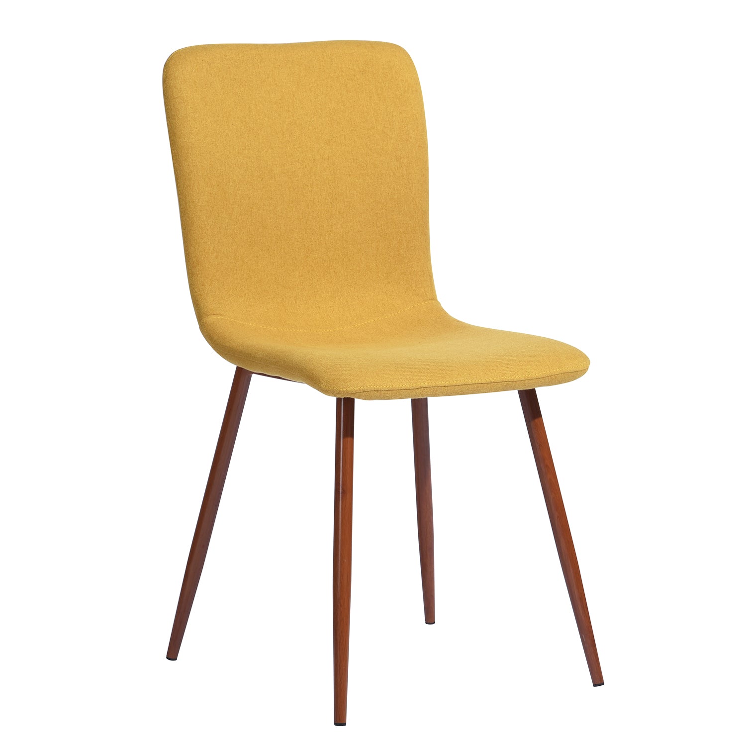 Homy Casa SCARGILL Yellow Dining Chair Set "15.55'' L x 19.49'' W x 33.66'' H" for Kitchen & Dining Room Open Box