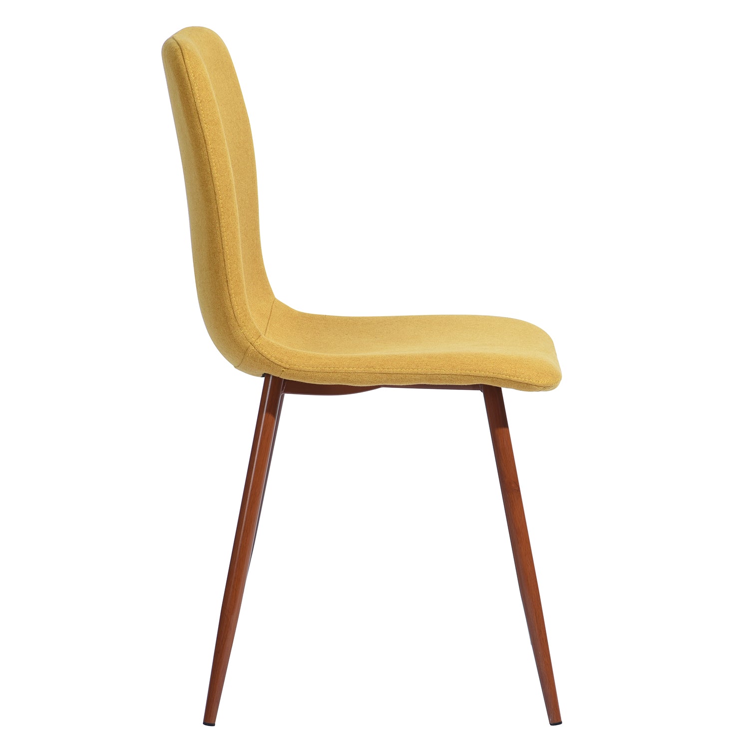 Homy Casa SCARGILL Yellow Dining Chair Set "15.55'' L x 19.49'' W x 33.66'' H" for Kitchen & Dining Room Open Box