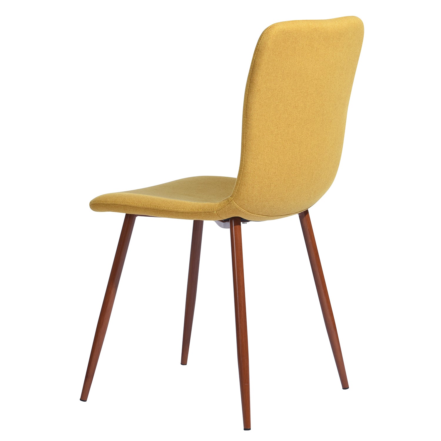 Homy Casa SCARGILL Yellow Dining Chair Set "15.55'' L x 19.49'' W x 33.66'' H" for Kitchen & Dining Room Open Box