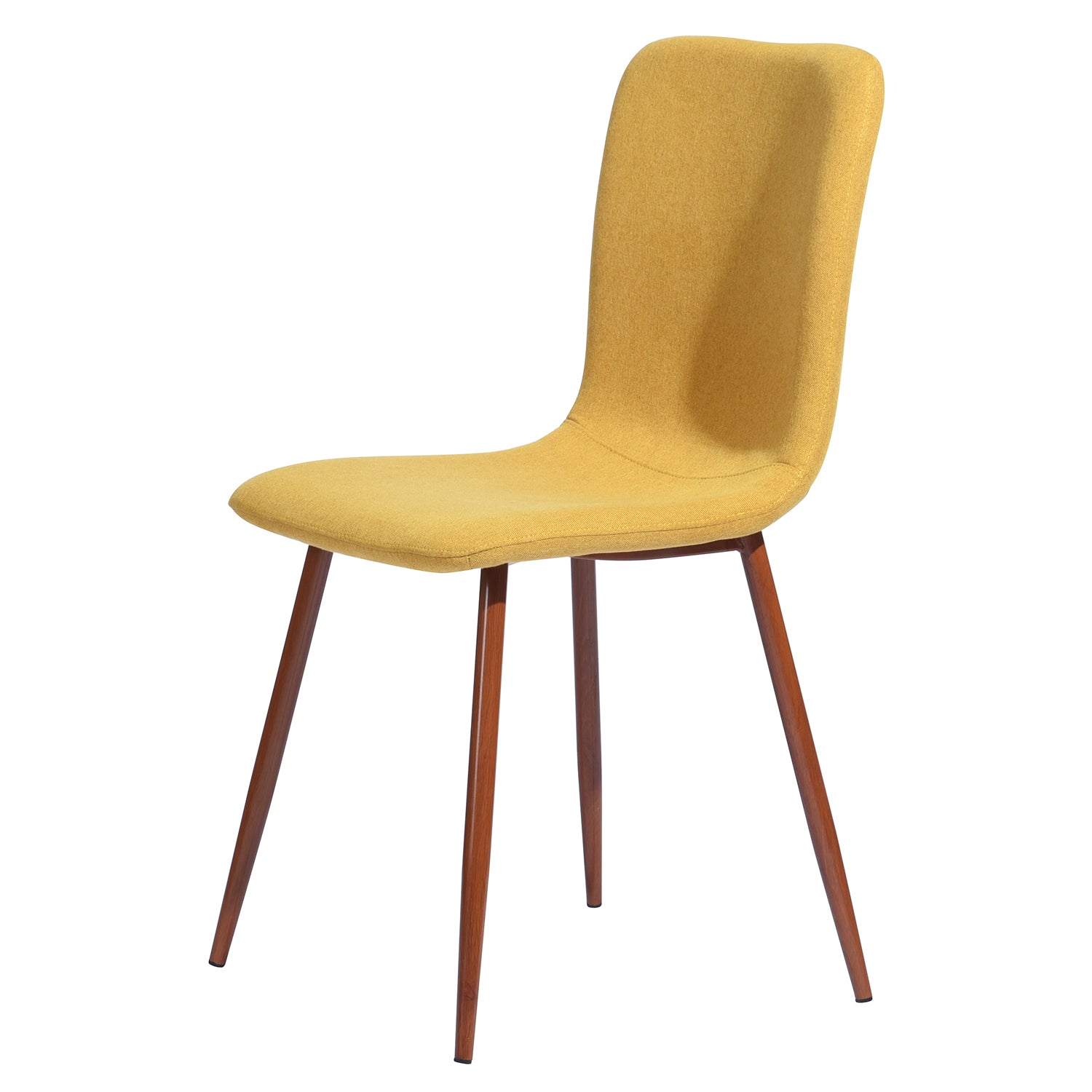 Homy Casa SCARGILL Yellow Dining Chair Set "15.55'' L x 19.49'' W x 33.66'' H" for Kitchen & Dining Room Open Box