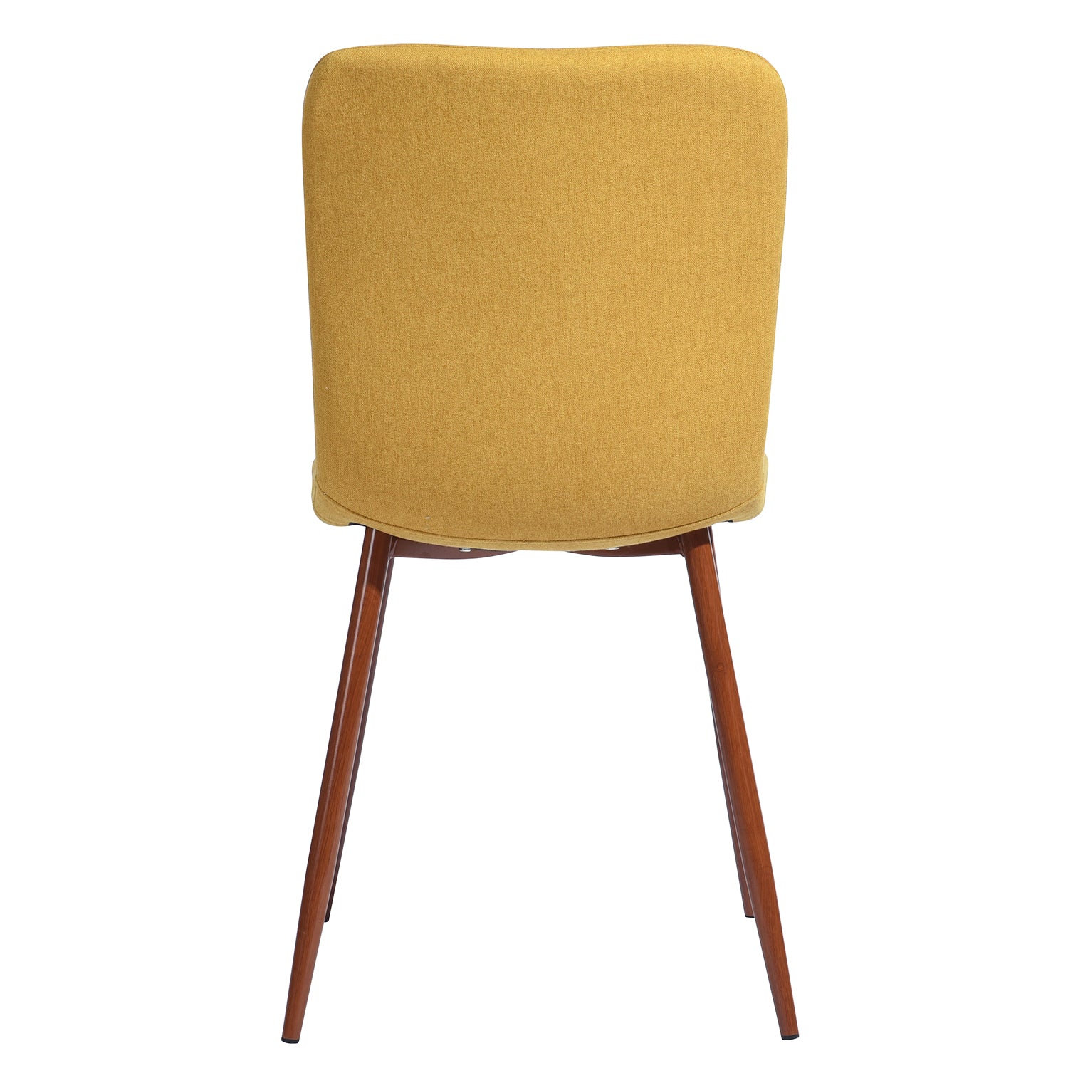 Homy Casa SCARGILL Yellow Dining Chair Set "15.55'' L x 19.49'' W x 33.66'' H" for Kitchen & Dining Room Open Box