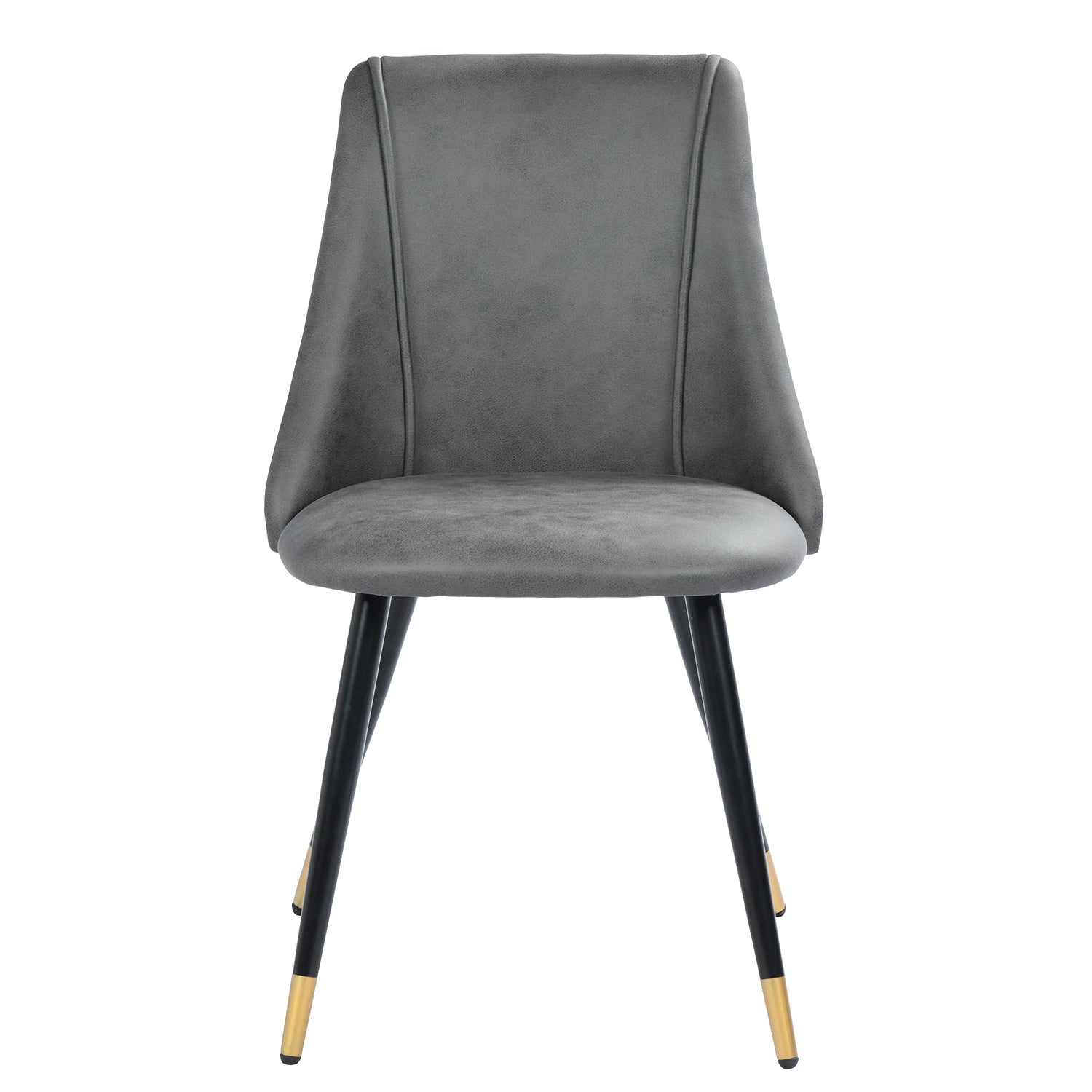 Homy Casa SMEG Dining Charcoal Leathaire Chair "20.67'' x 19.49'' x 32.68''" Modern Dining Seating Open Box