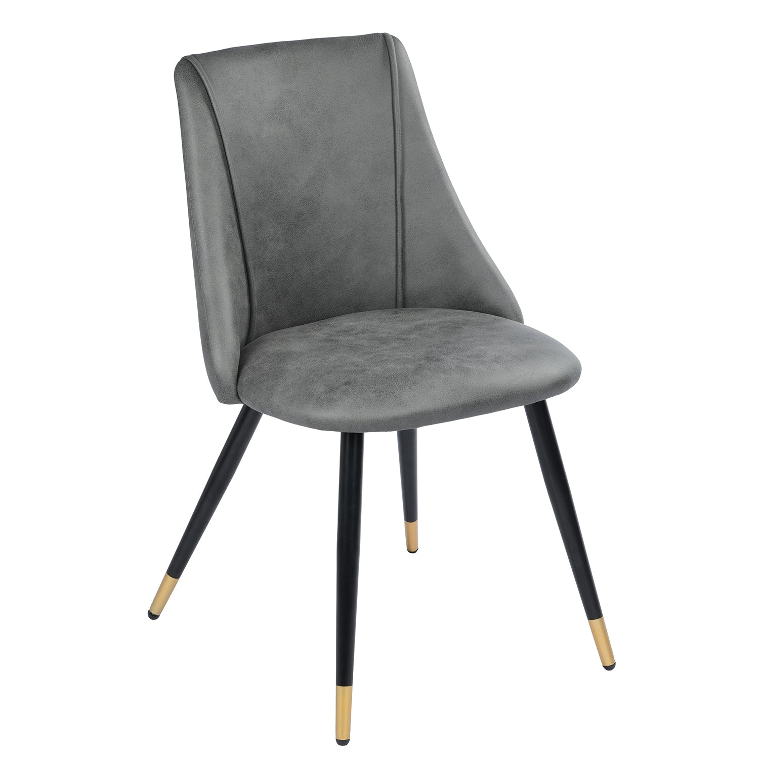 Homy Casa SMEG Dining Charcoal Leathaire Chair "20.67'' x 19.49'' x 32.68''" Modern Dining Seating Open Box