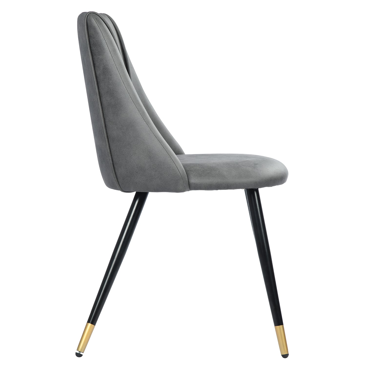 Homy Casa SMEG Dining Charcoal Leathaire Chair "20.67'' x 19.49'' x 32.68''" Modern Dining Seating Open Box