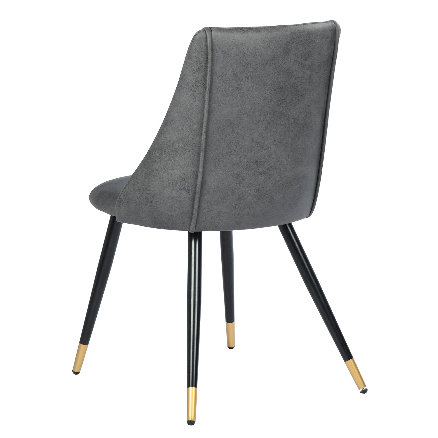 Homy Casa SMEG Dining Charcoal Leathaire Chair "20.67'' x 19.49'' x 32.68''" Modern Dining Seating Open Box