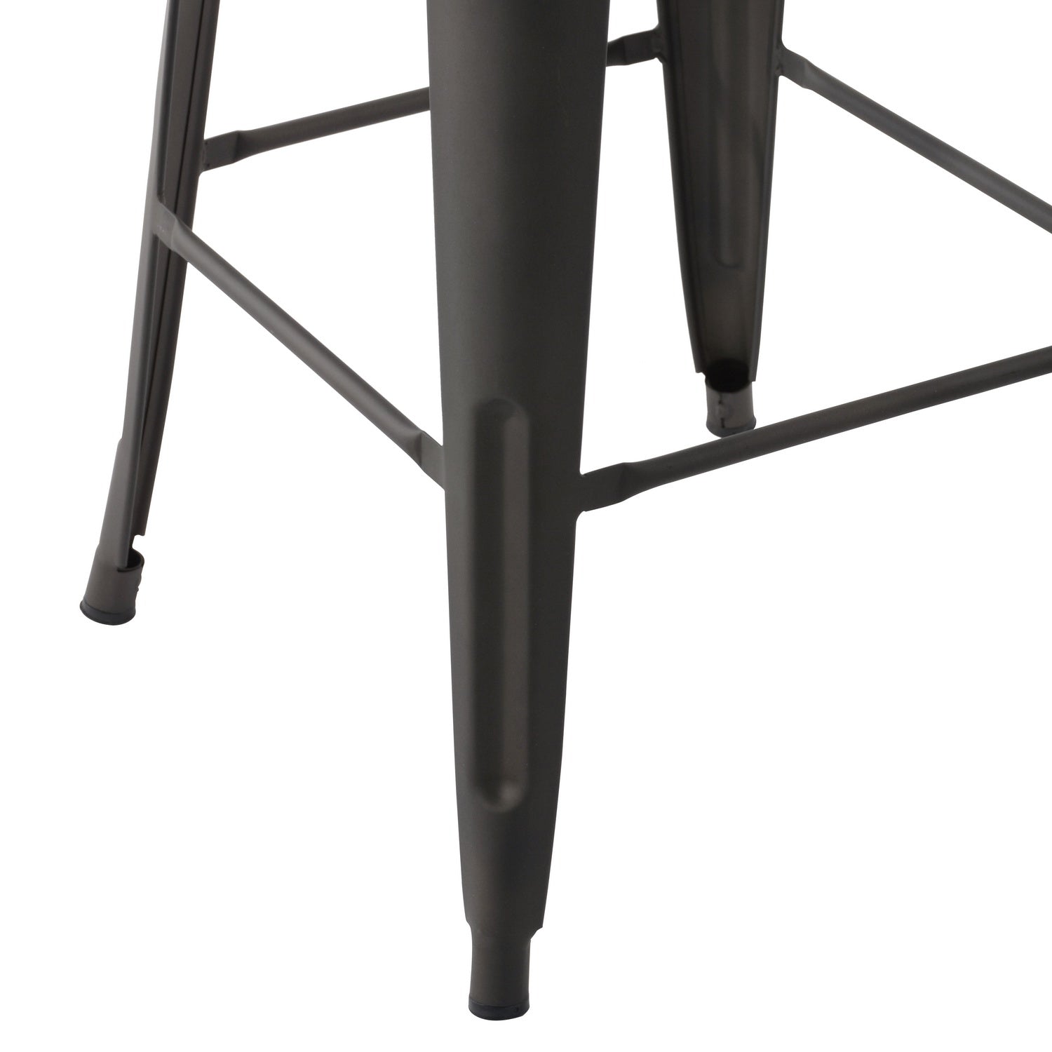 Homy Casa THOCAR 29" Gun Color Bar Stools Set of 4 for Kitchen, Dining, or Home Bar Open Box