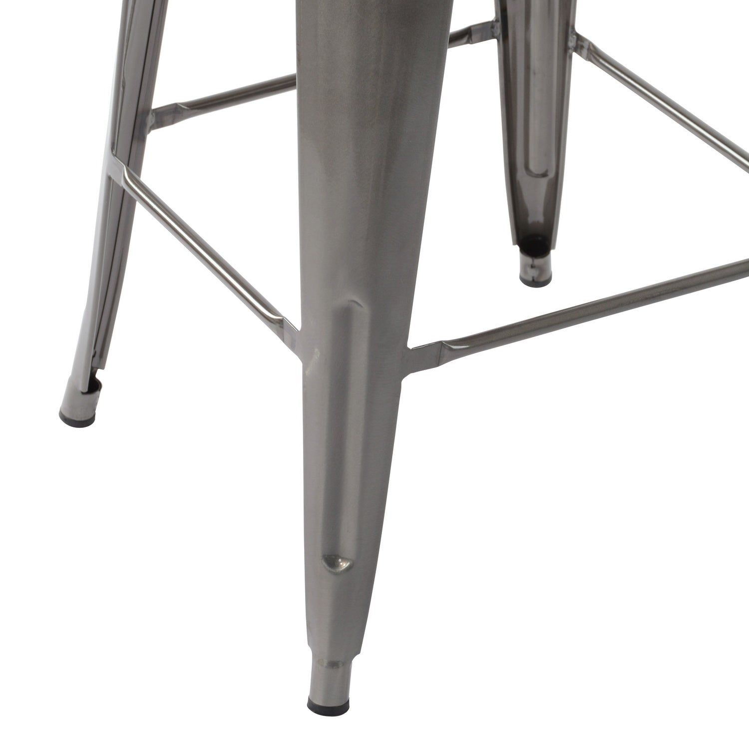 Homy Casa THOCAR 29" Silver Color Bar Stools Set of 4 for Kitchen, Dining, or Home Bar Open Box
