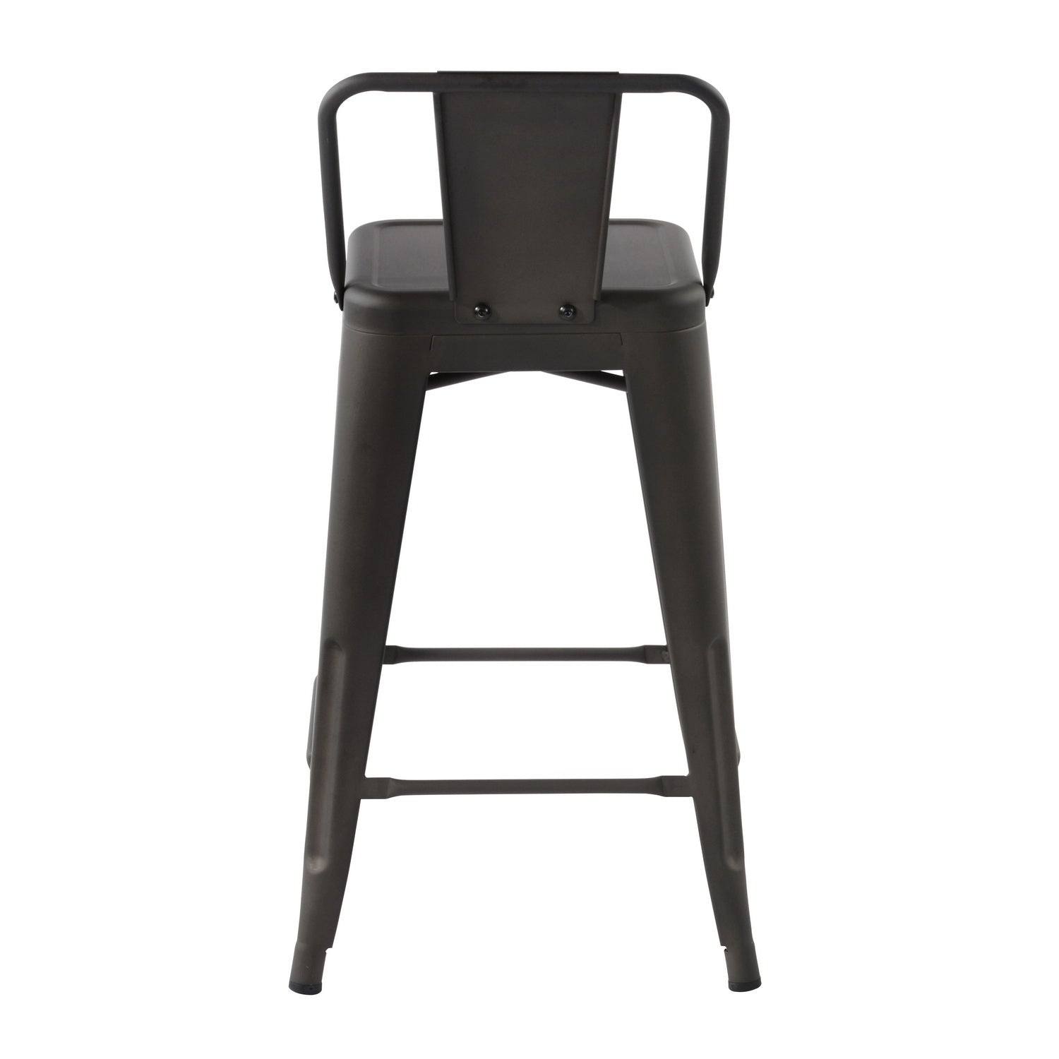 Homy Casa VUSTU 24" Gun Metal Bar Stools Set of 4 for Home and Workspace Open Box