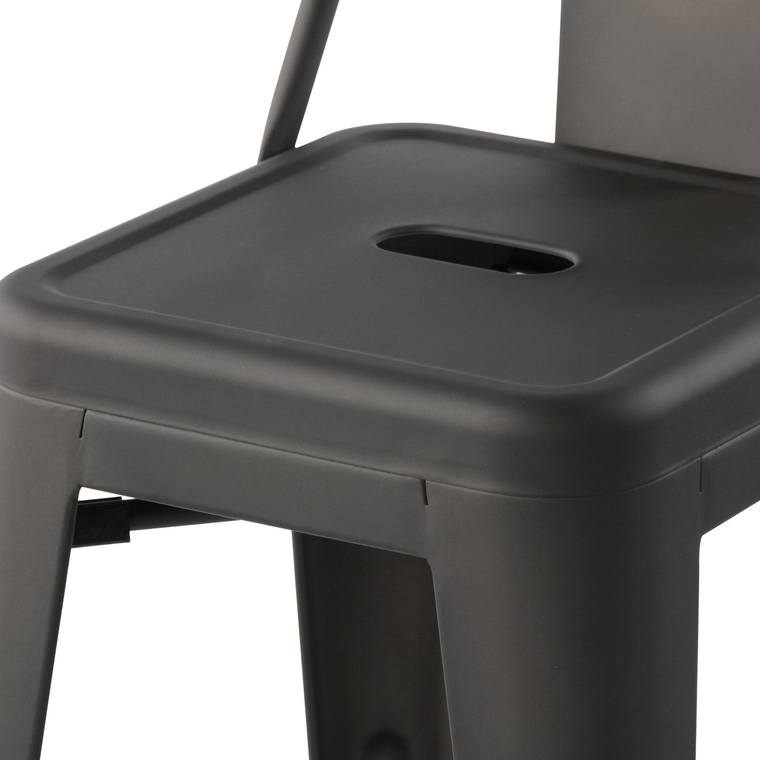 Homy Casa VUSTU 24" Gun Metal Bar Stools Set of 4 for Home and Workspace Open Box