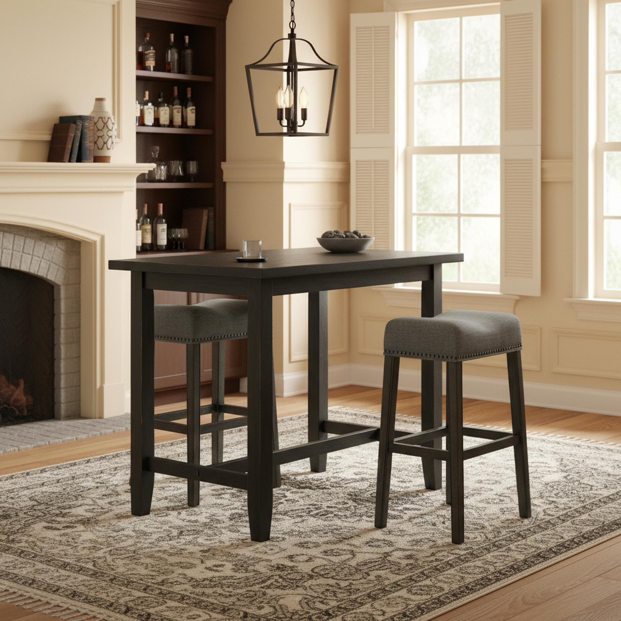 Rioja 29" Upholstered Backless Saddle Bar Stool Set of 2