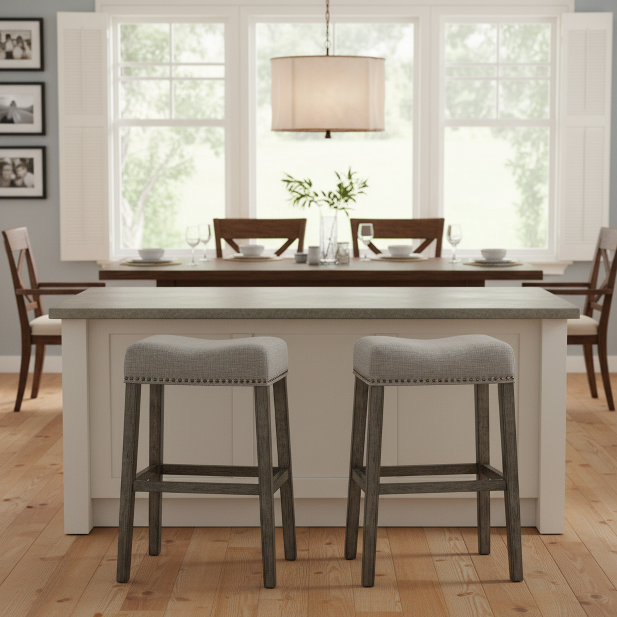 Rioja 29" Upholstered Backless Saddle Bar Stool Set of 2