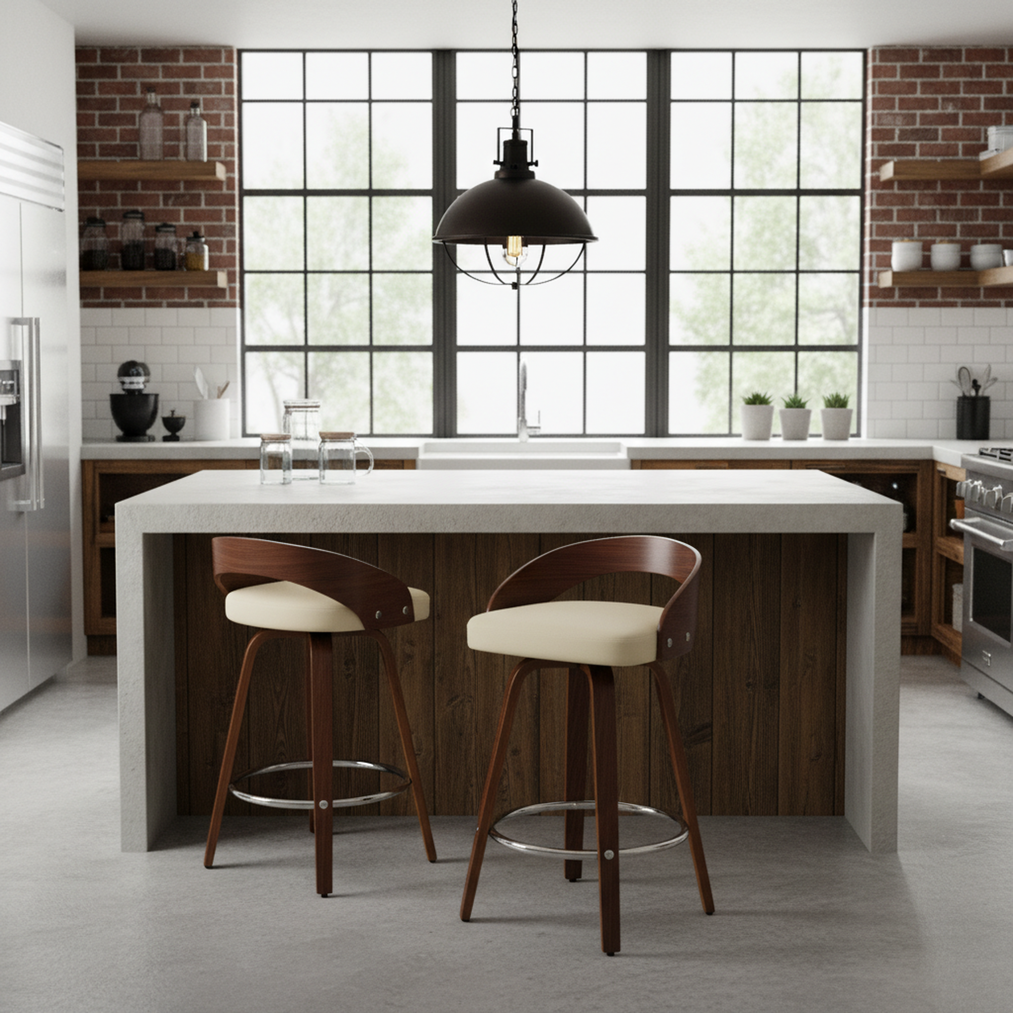 Barolo 26" Swivel Counter Height Bar Stools Set of 2