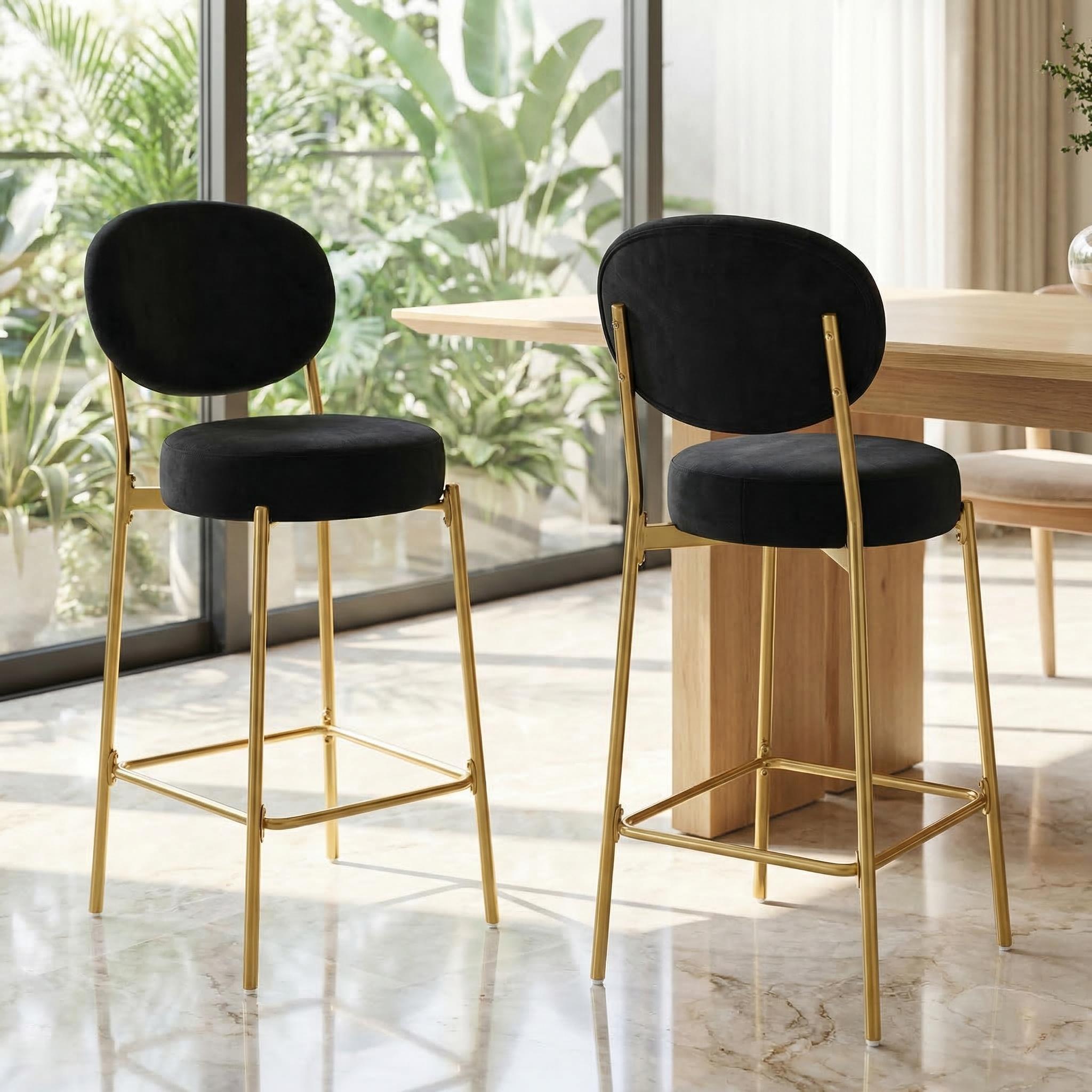 Amarone 29" Bar Height Upholstered Bar Stools Set of 2