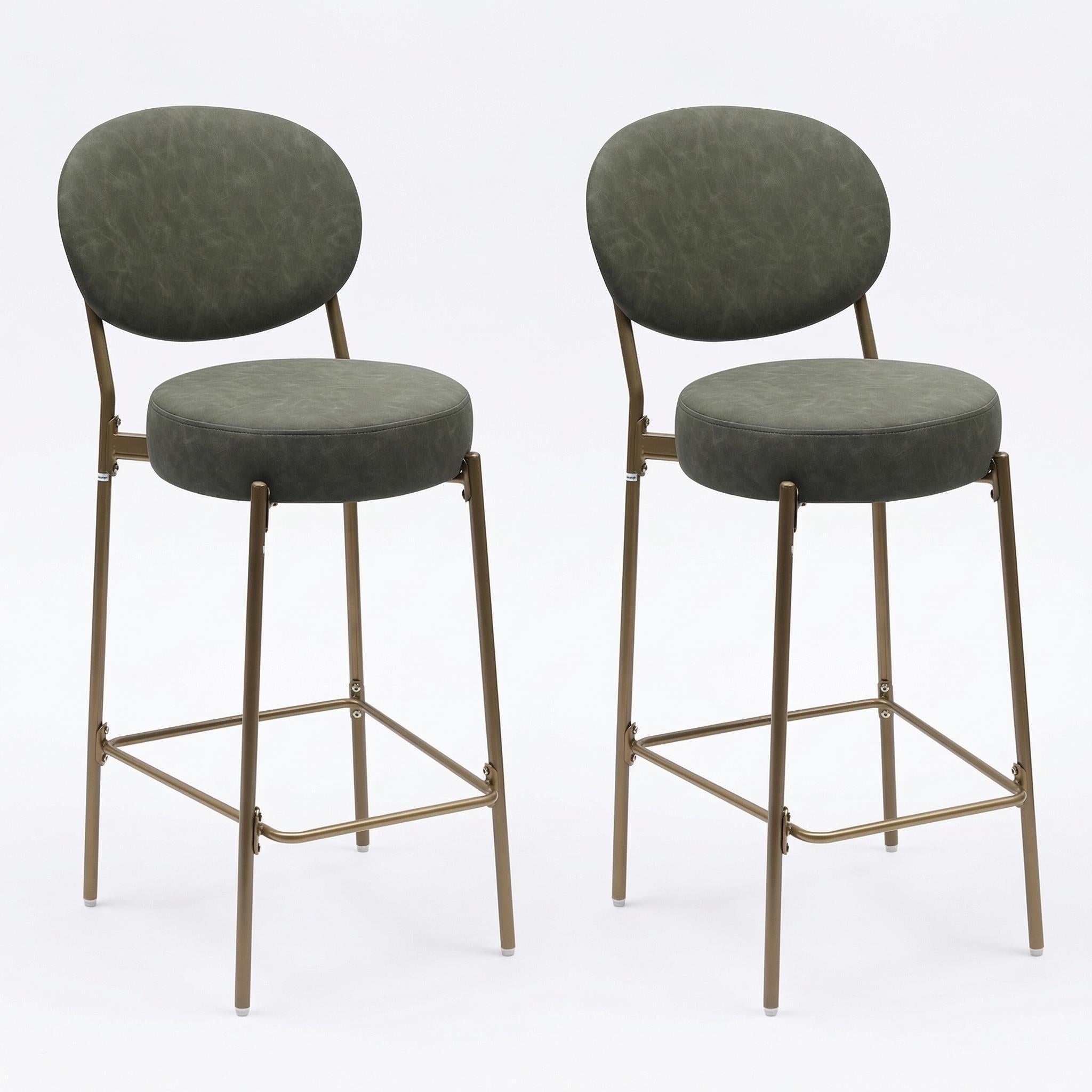 Amarone 29" Bar Height Upholstered Bar Stools Set of 2