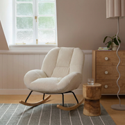Lithops Corduroy Rocking Chair Modern Fabric Accent Chair