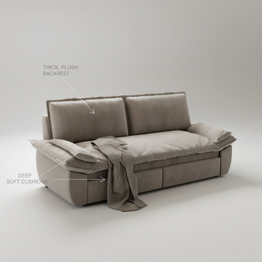 Thick Backrest & Cushions