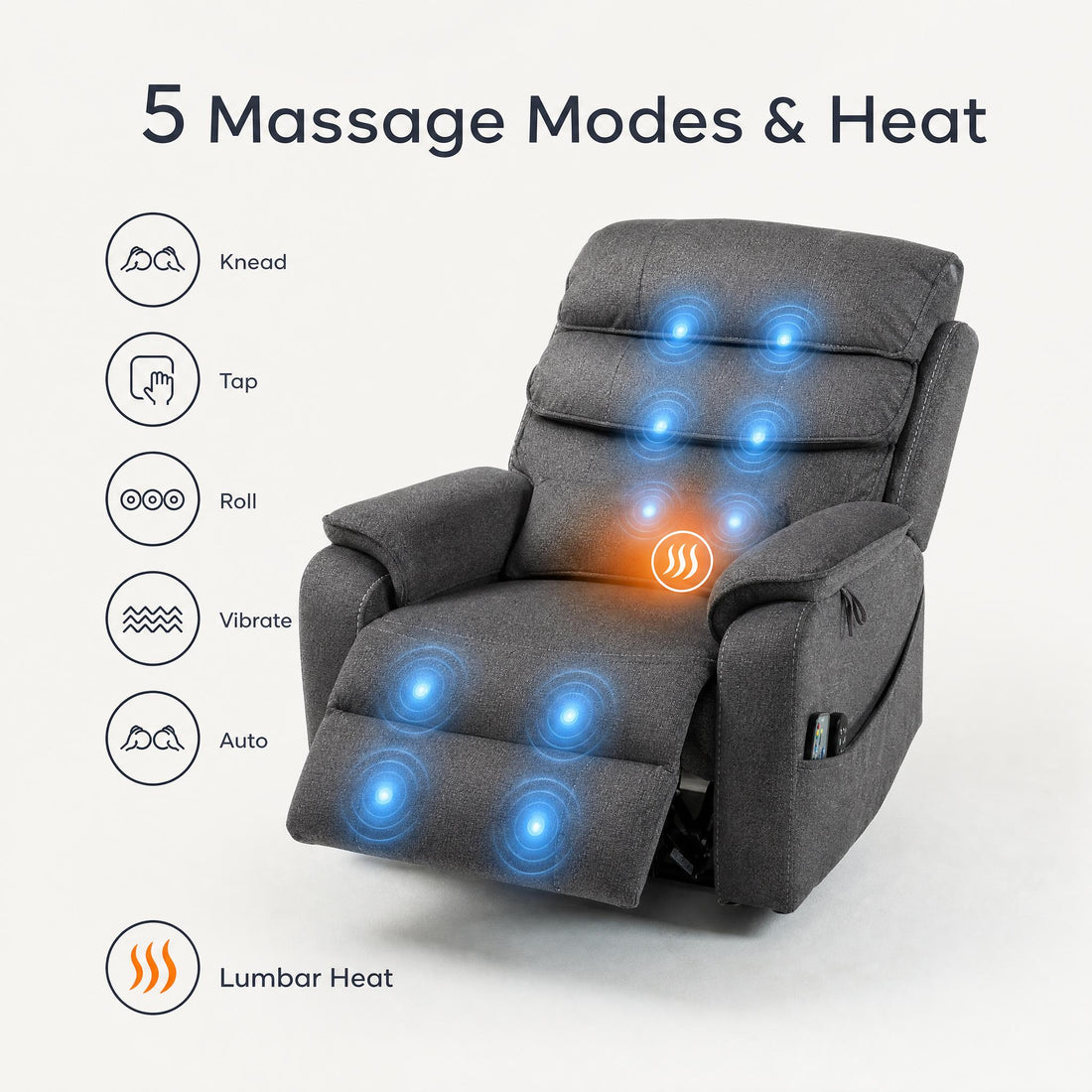 5-Mode Massage with Heat