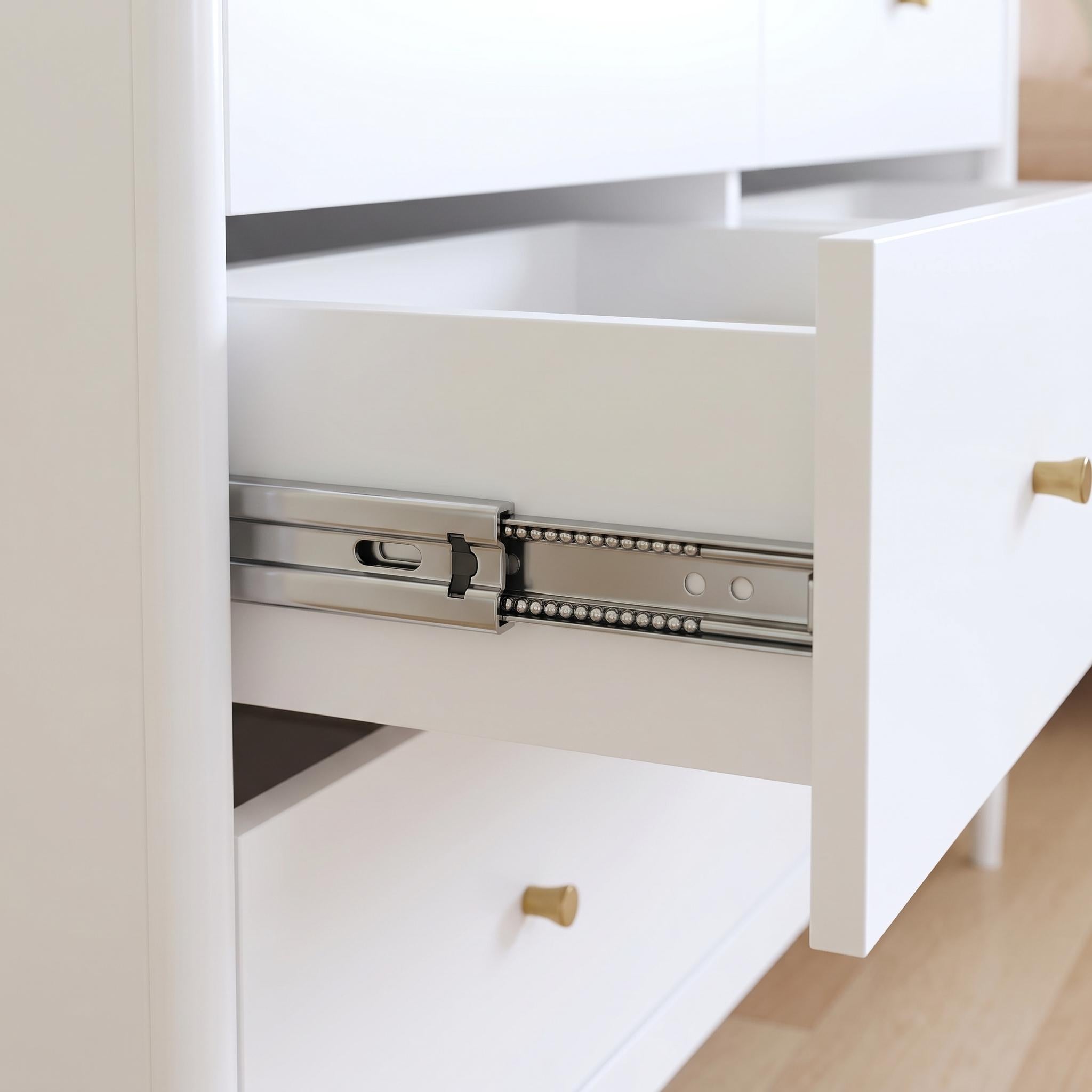 Willowbay 35" 4-Drawer Dresser with Brass Knobs and Tapered Legs