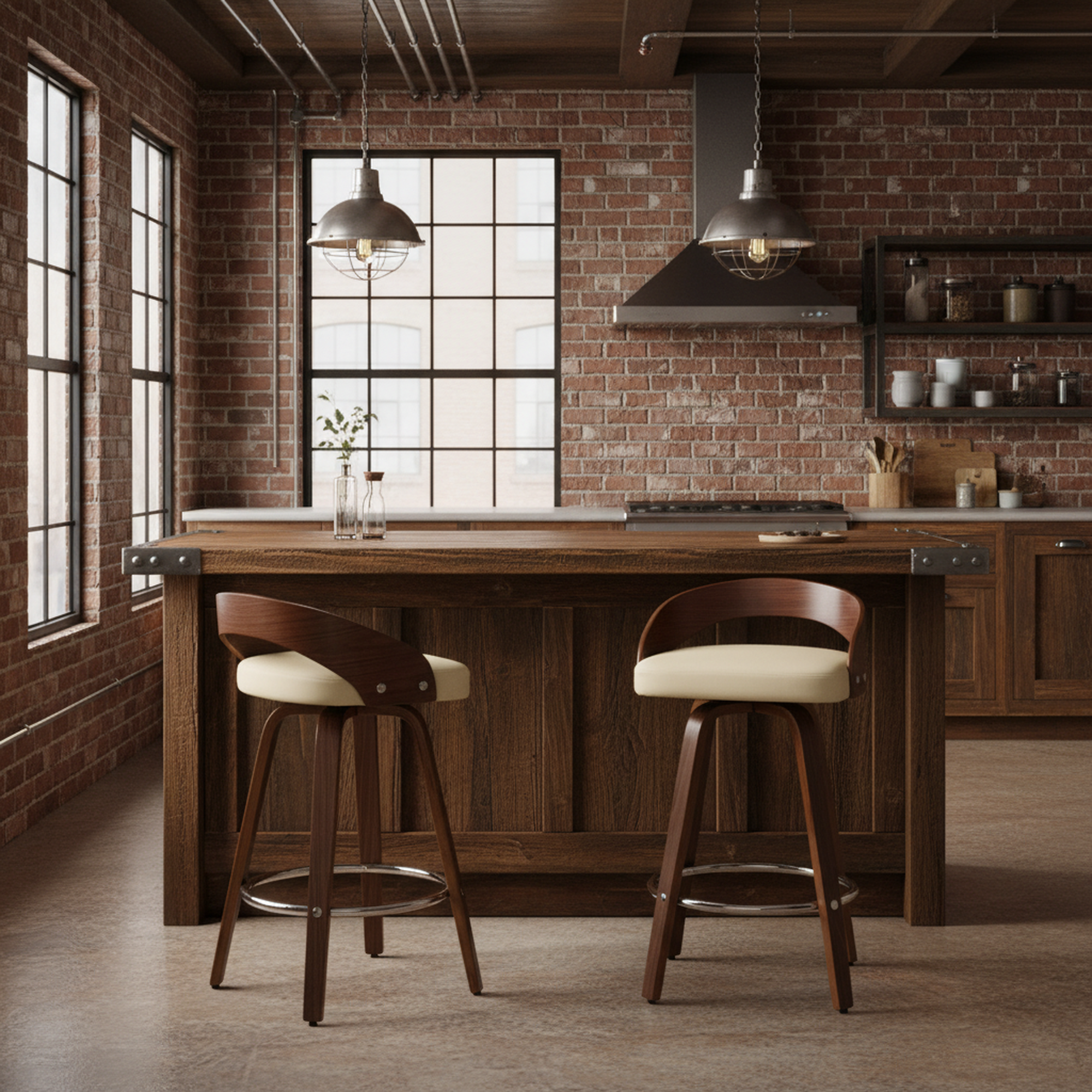 Barolo 26" Swivel Counter Height Bar Stools Set of 2