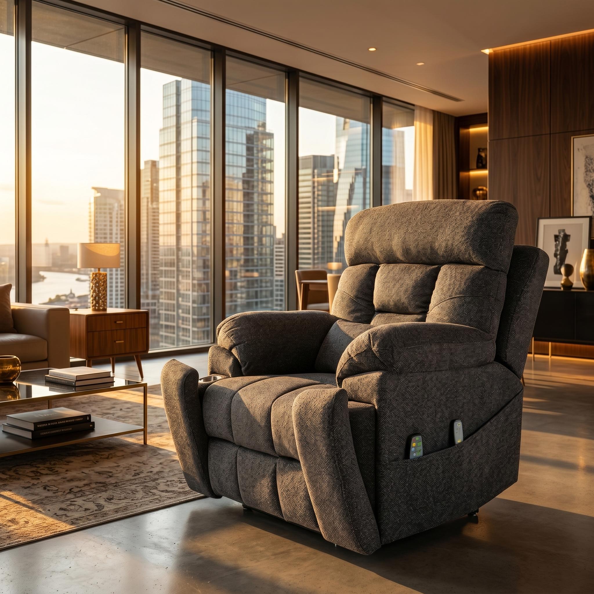 Guymon 41" Oversized Velvet Power Lift Recliner Chair with Dual Motor and 180° Lay-Flat