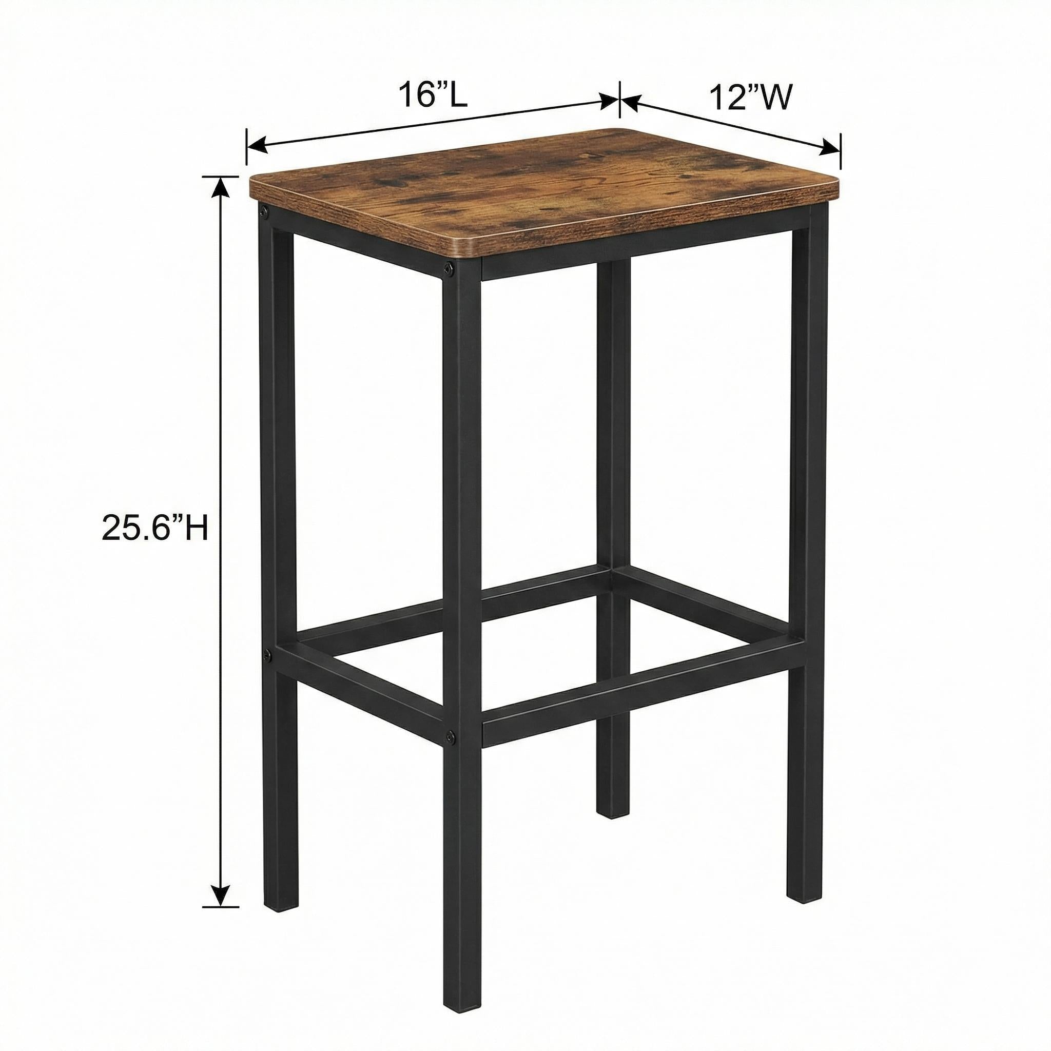 Homy Casa Kilby Vintage 2PC Vintage Counter Bar Stools for Kitchen and Dining Room
