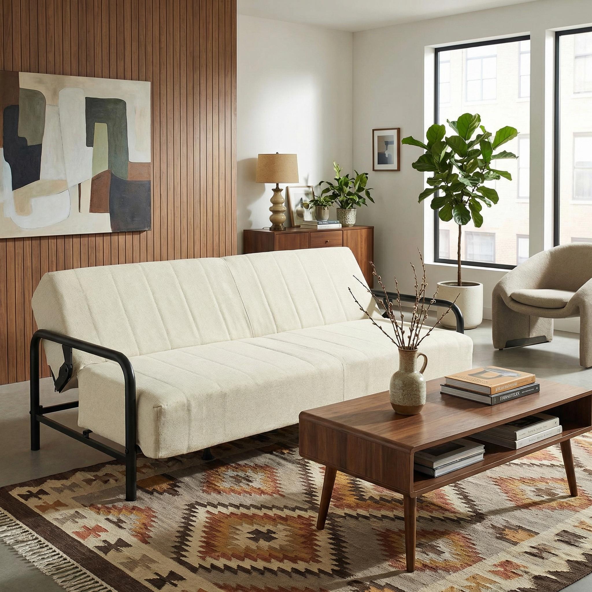 CLICKO 78" 3-Seater Sofa Bed 8" Spring Extra Wide Sleep Easy Assembly