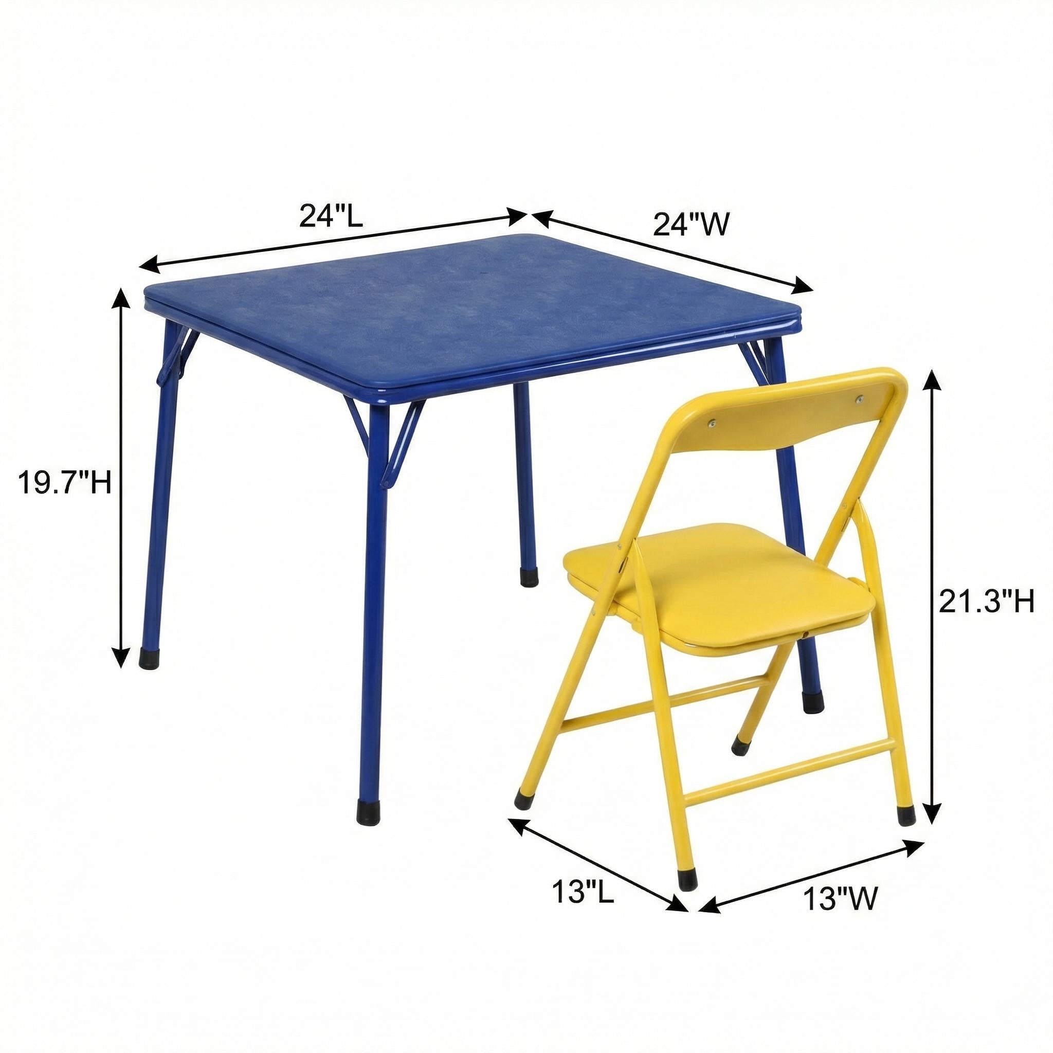 Modern PVC Activity Table and Chair Set, 5-Piece, Multicolor