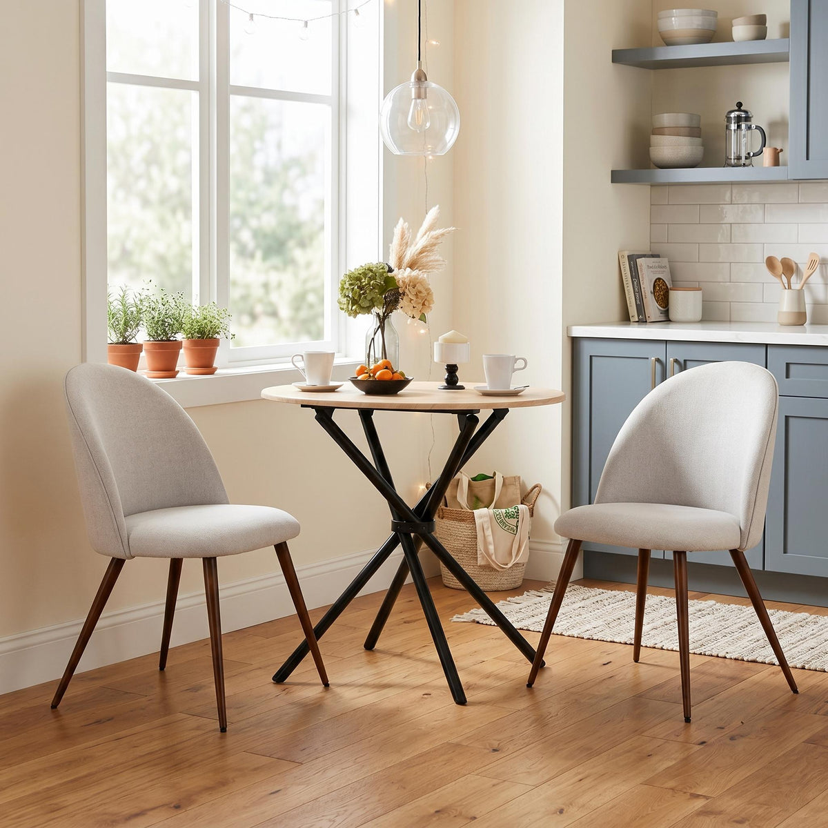 Target Fontana 3 Piece Oak Dining Table Set with 2 Haven Upholstered Chairs (Copy)