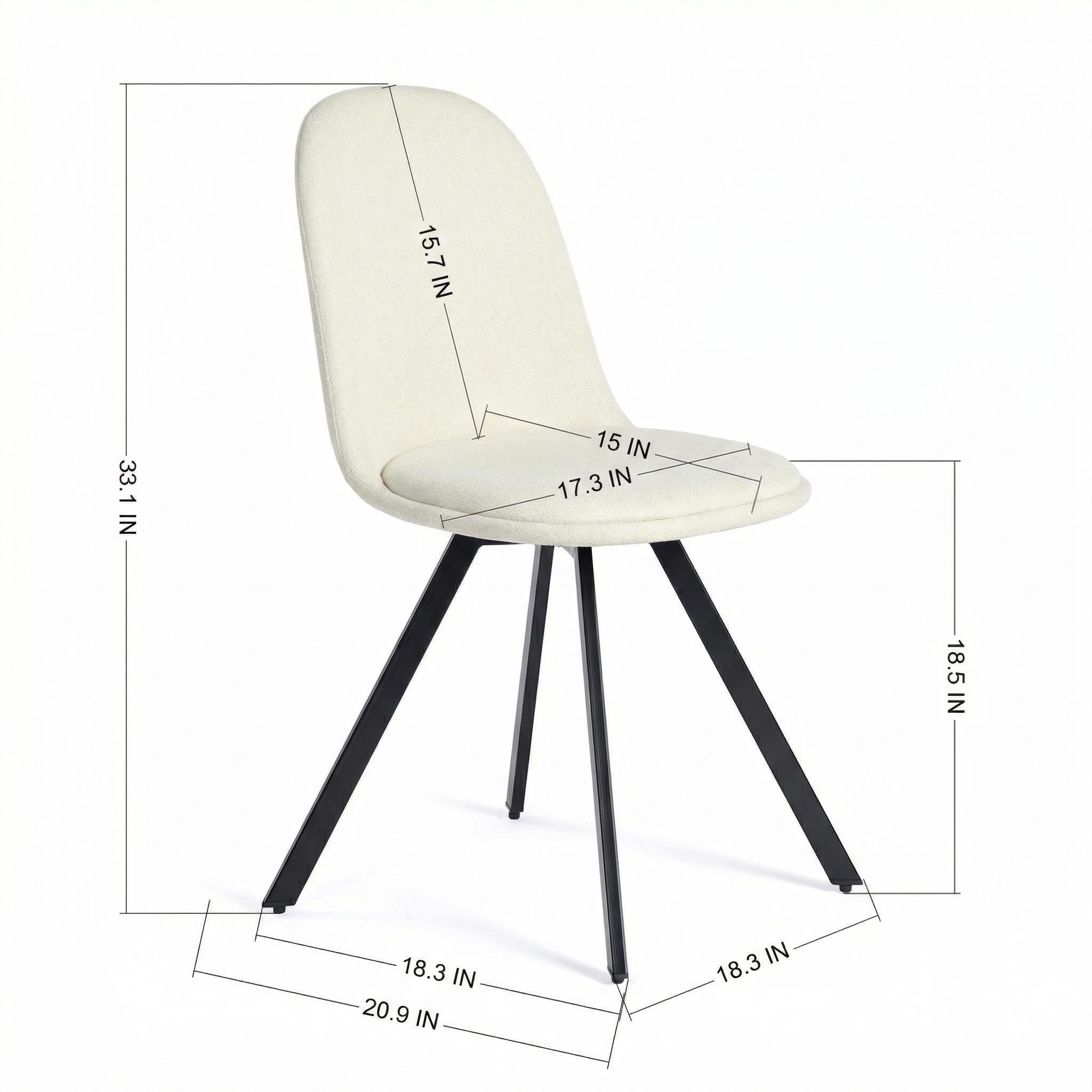 Homy Casa Clift 5PC Dining Set 31.5” White Round Dining Table with 4 Sunflower Swivel Beige Fabric Dining Chairs Open Box