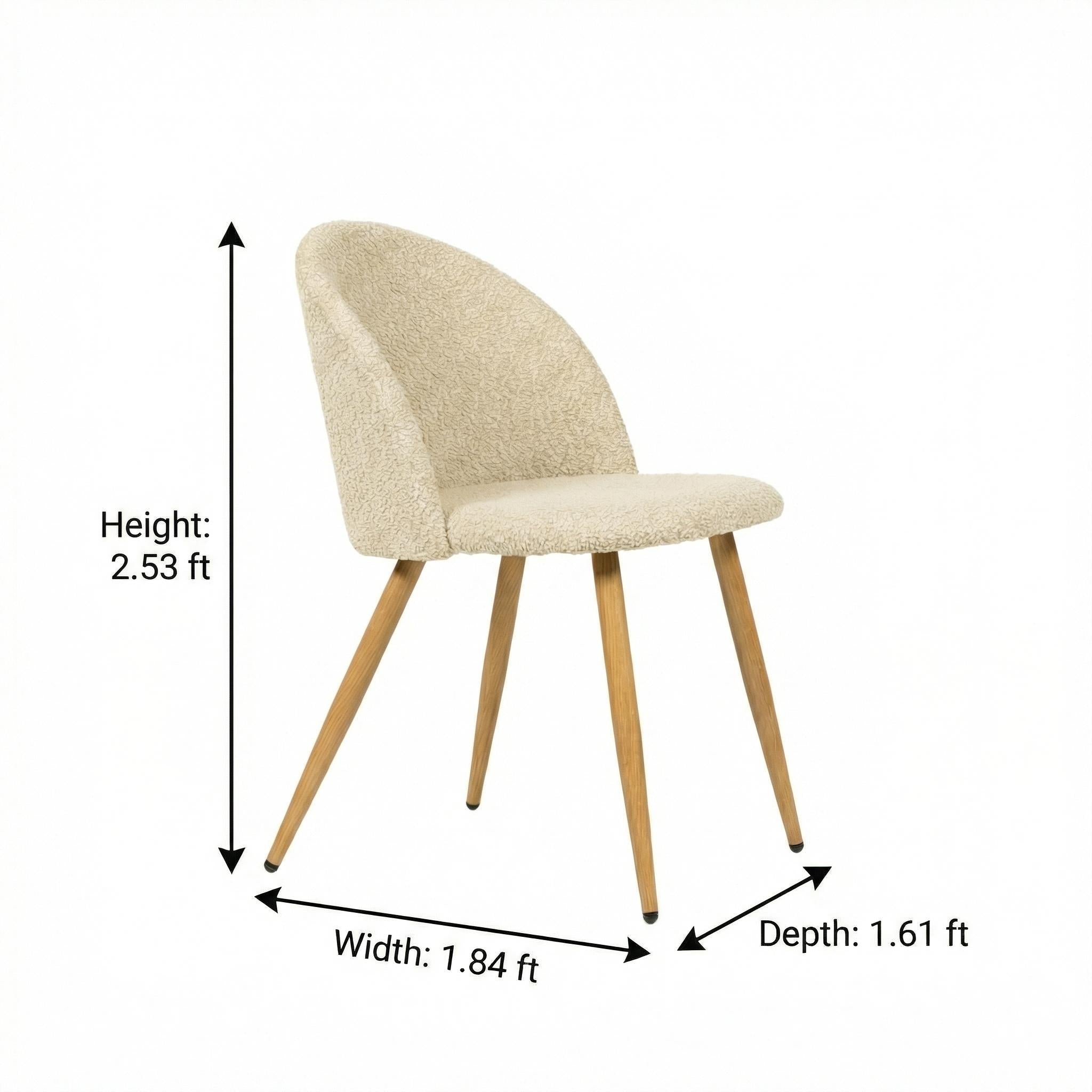 Homy Casa Clift 3PC Dining Set 31.5” White Round Dining Table with 2 Zomba Beige Fabric Dining Chairs