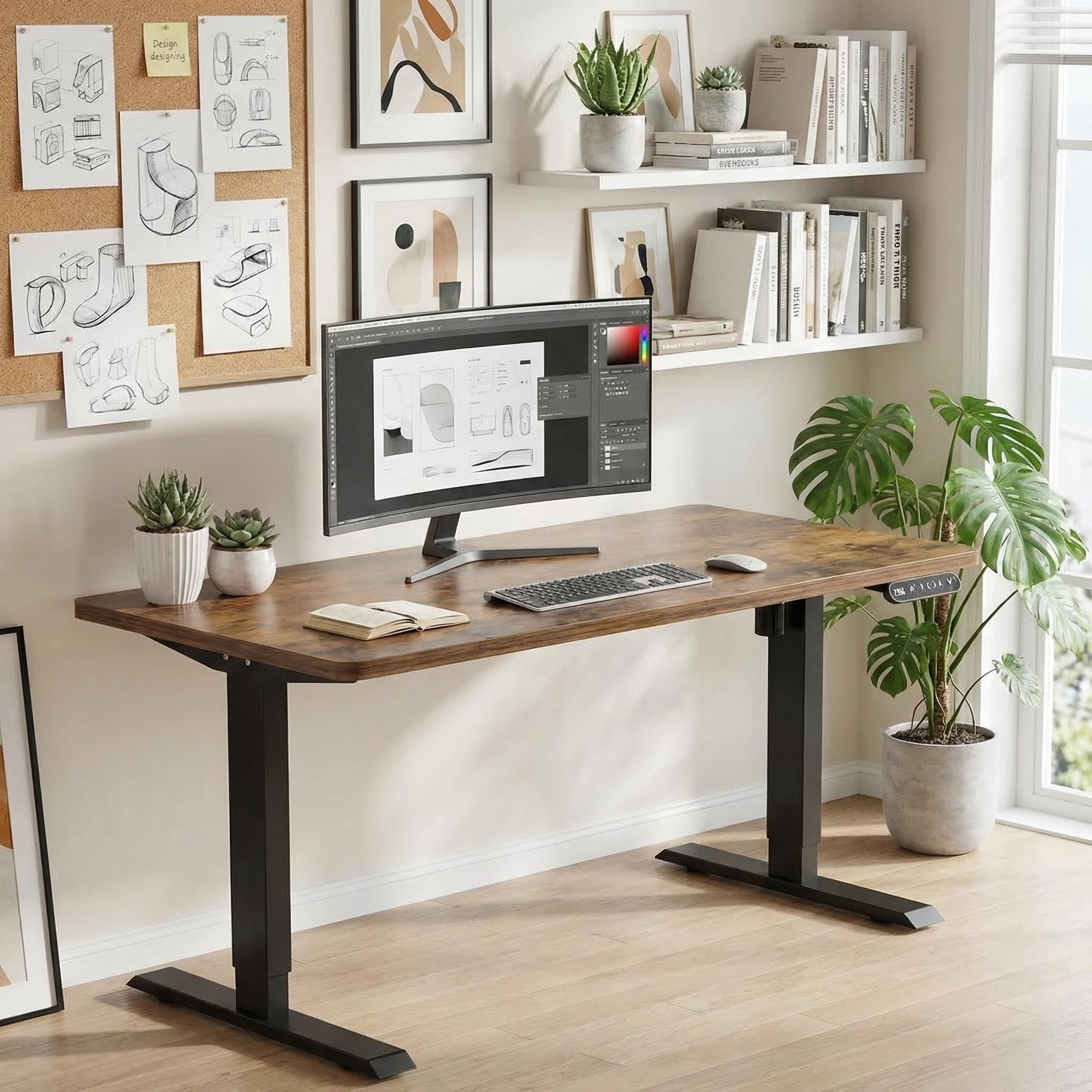 Arvo 63" Electric Standing Desk with with Dual-Tone Desktop