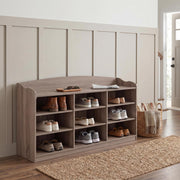 Dockery 48" Shoe Storage Rack with 9 Open Cubbies and Display Top