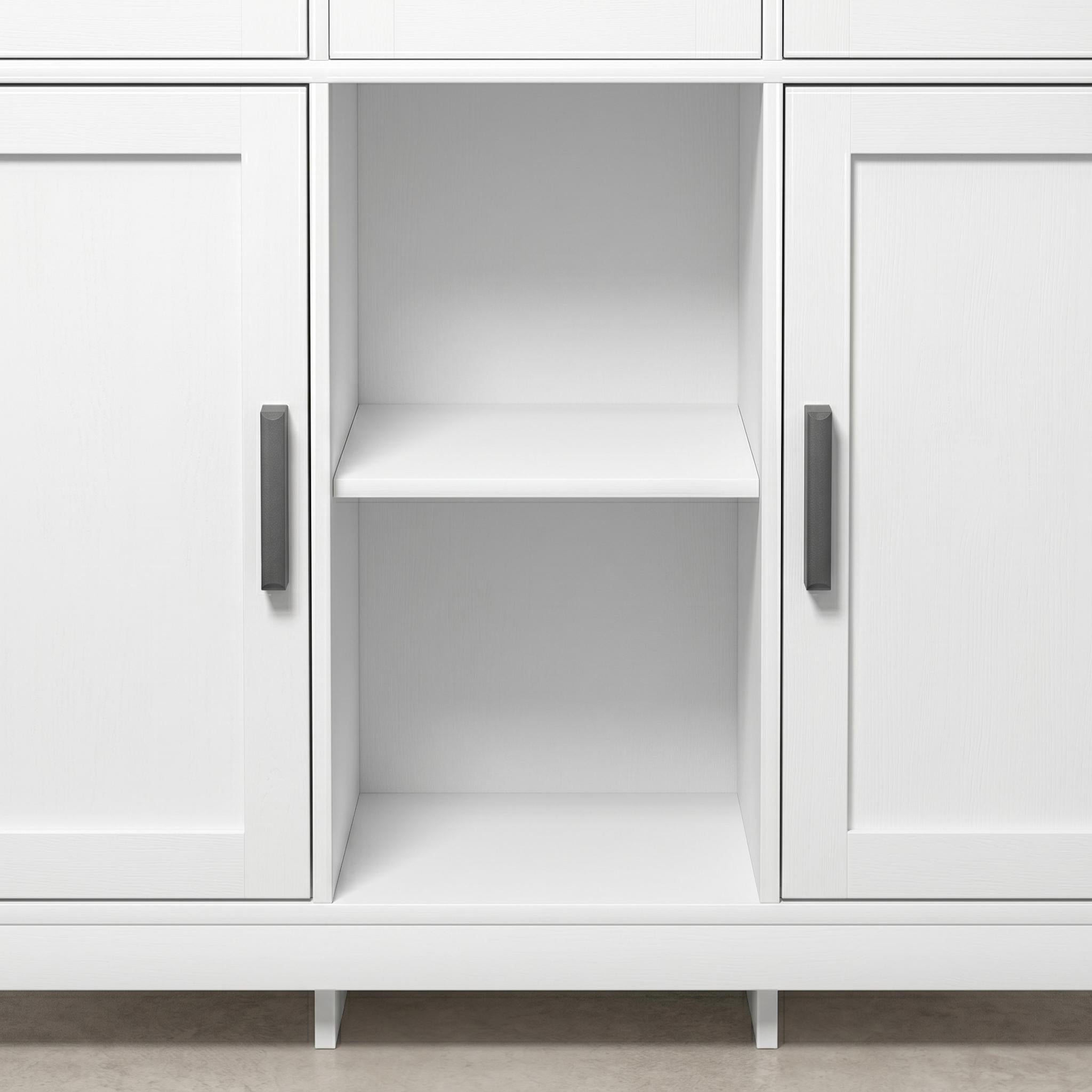 Arden 35" Storage Cabinet with 3 Drawers and Open Display Shelf